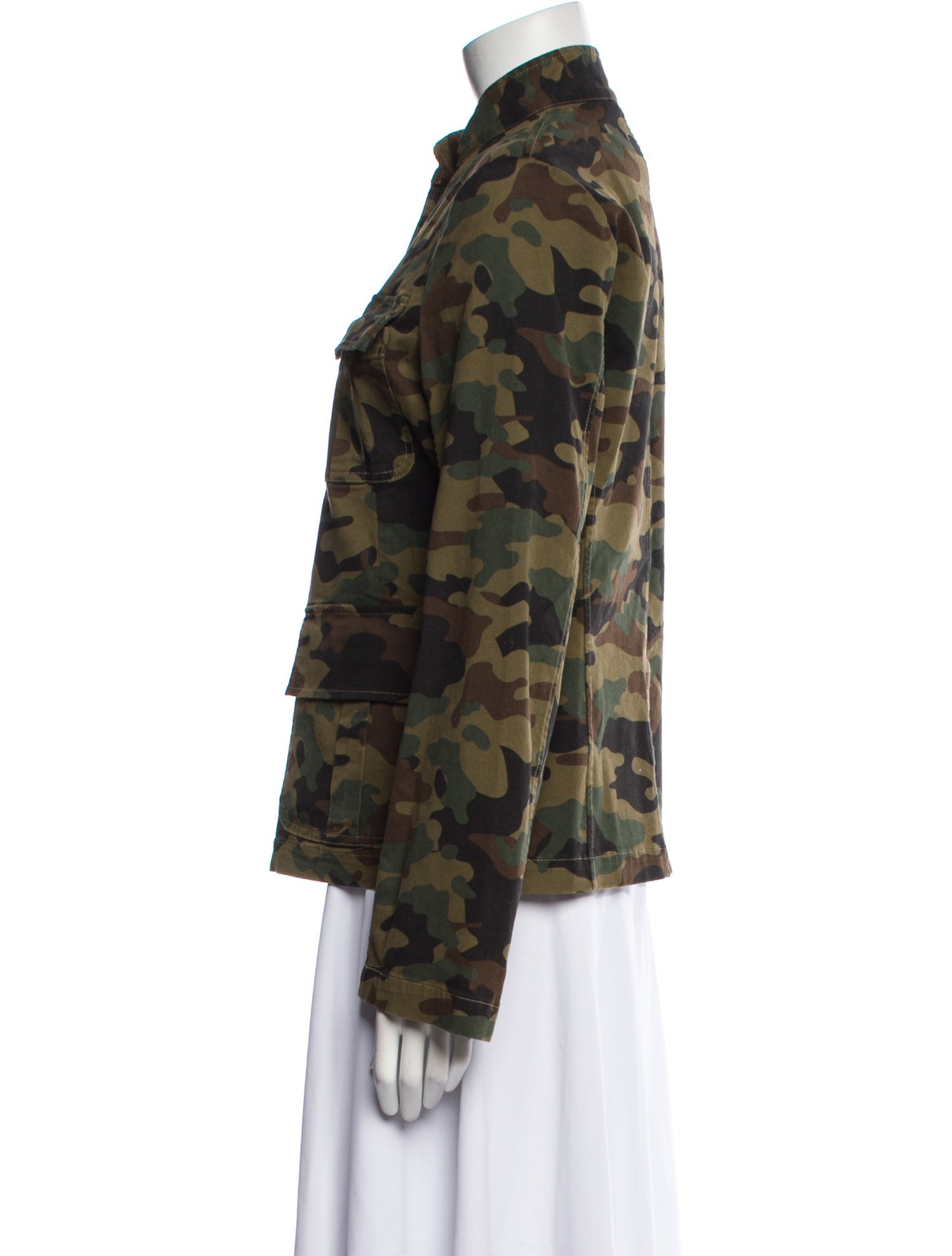Nili Lotan Camouflage Print Utility Jacket