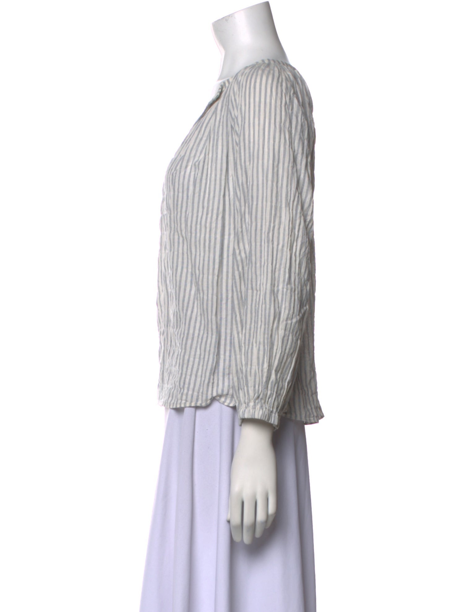 Nili Lotan Striped V-Neck Blouse
