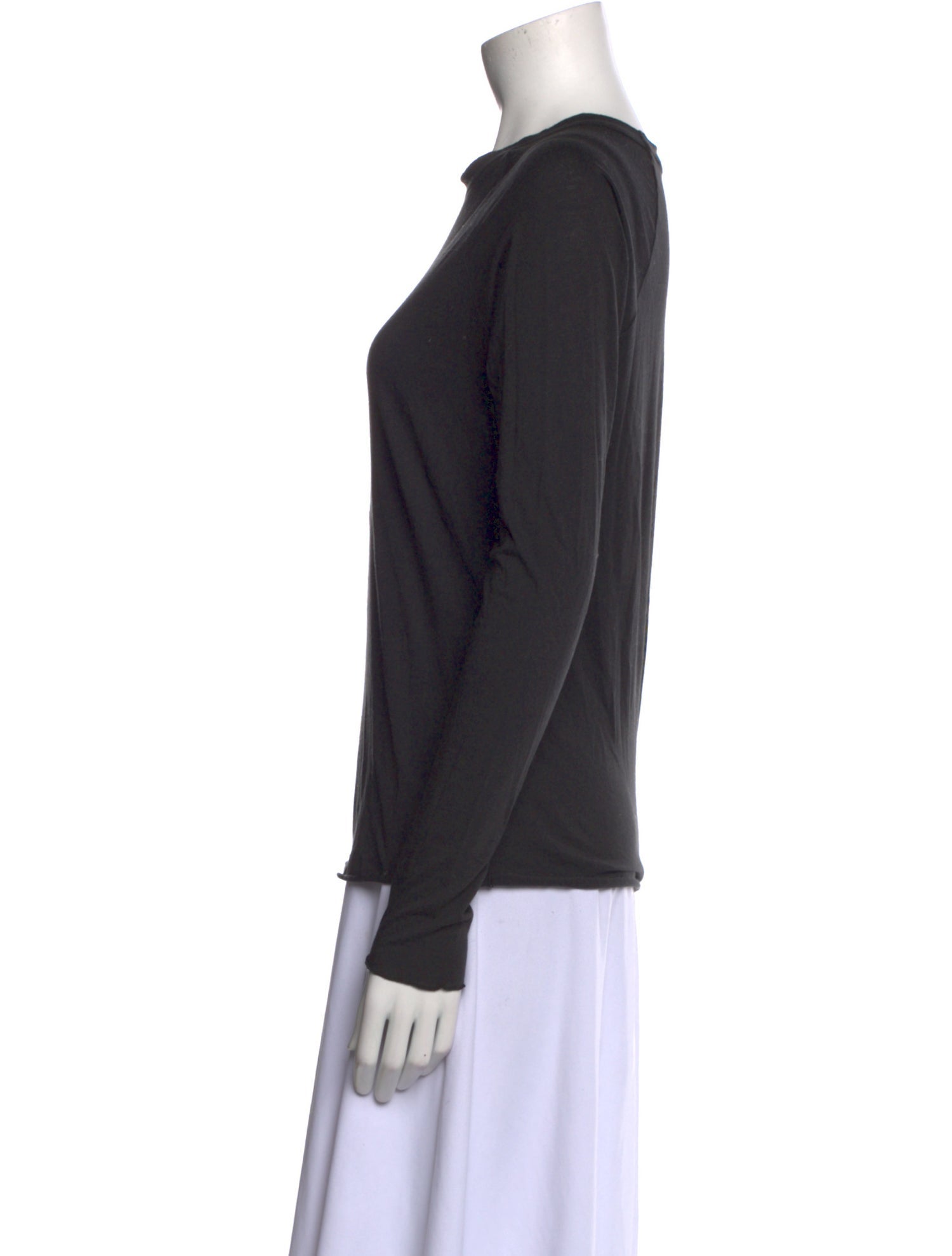 Nili Lotan Crew Neck Long Sleeve T-Shirt