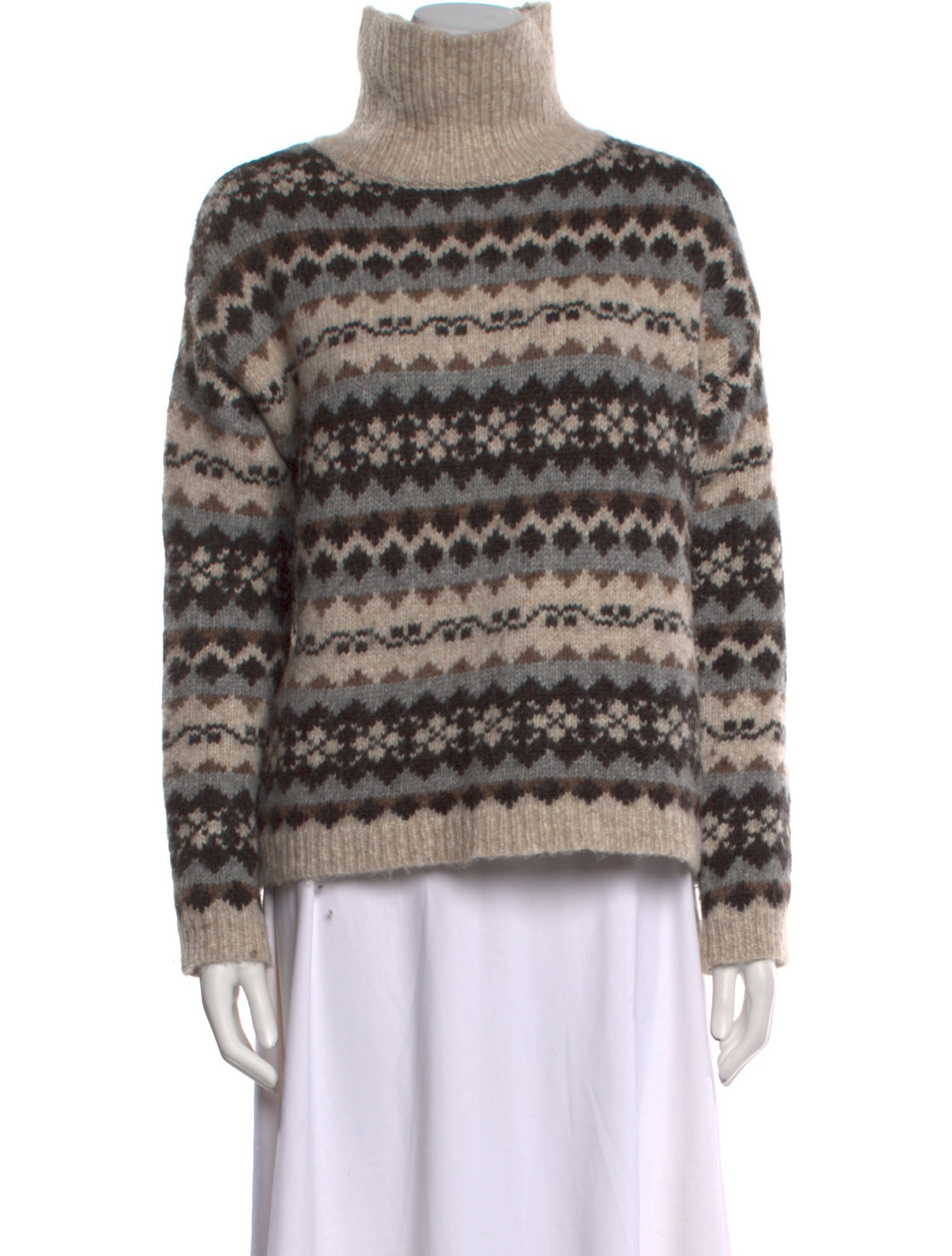 Nili Lotan Alpaca Printed Sweater