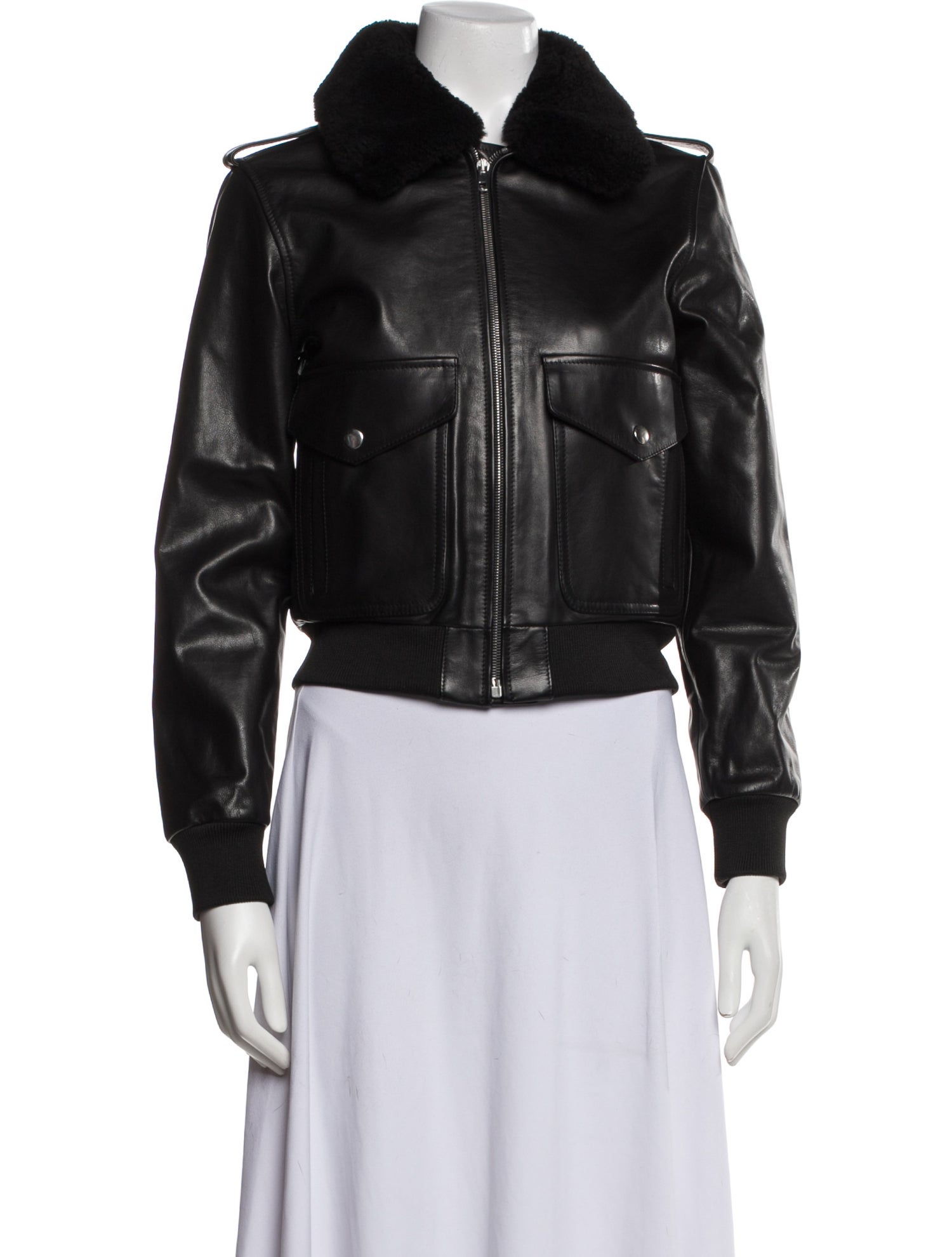 Nili Lotan Leather Fur Jacket w/ Tags