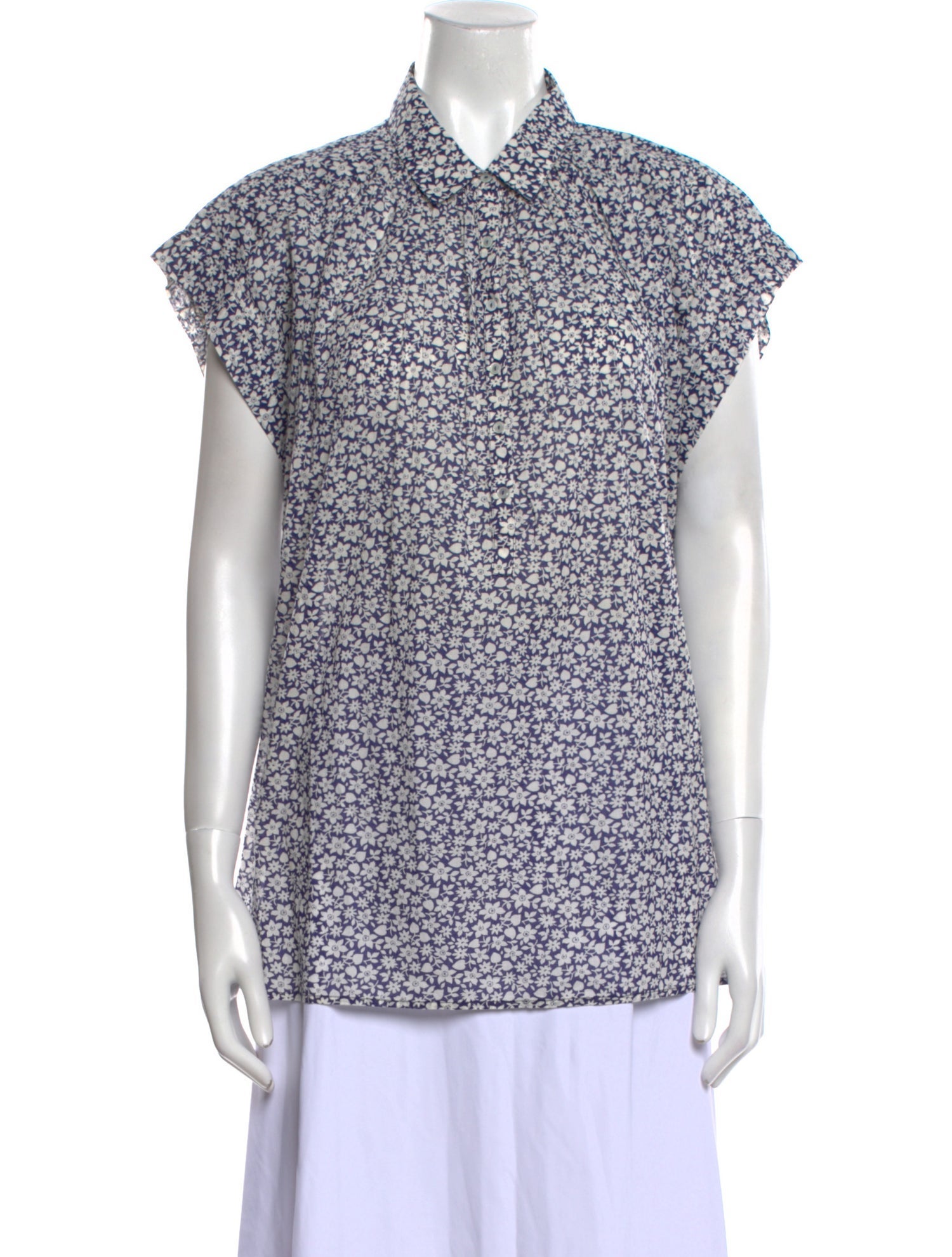 Nili Lotan Printed Short Sleeve Polo w/ Tags