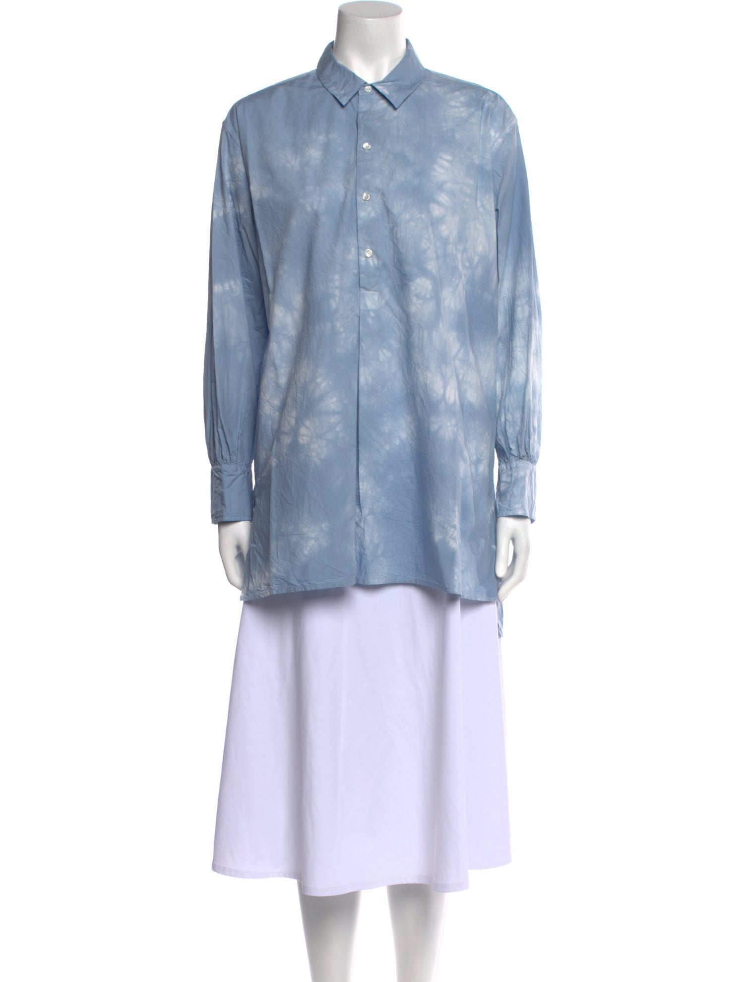 Nili Lotan Tie-Dye Print Long Sleeve Tunic w/ Tags