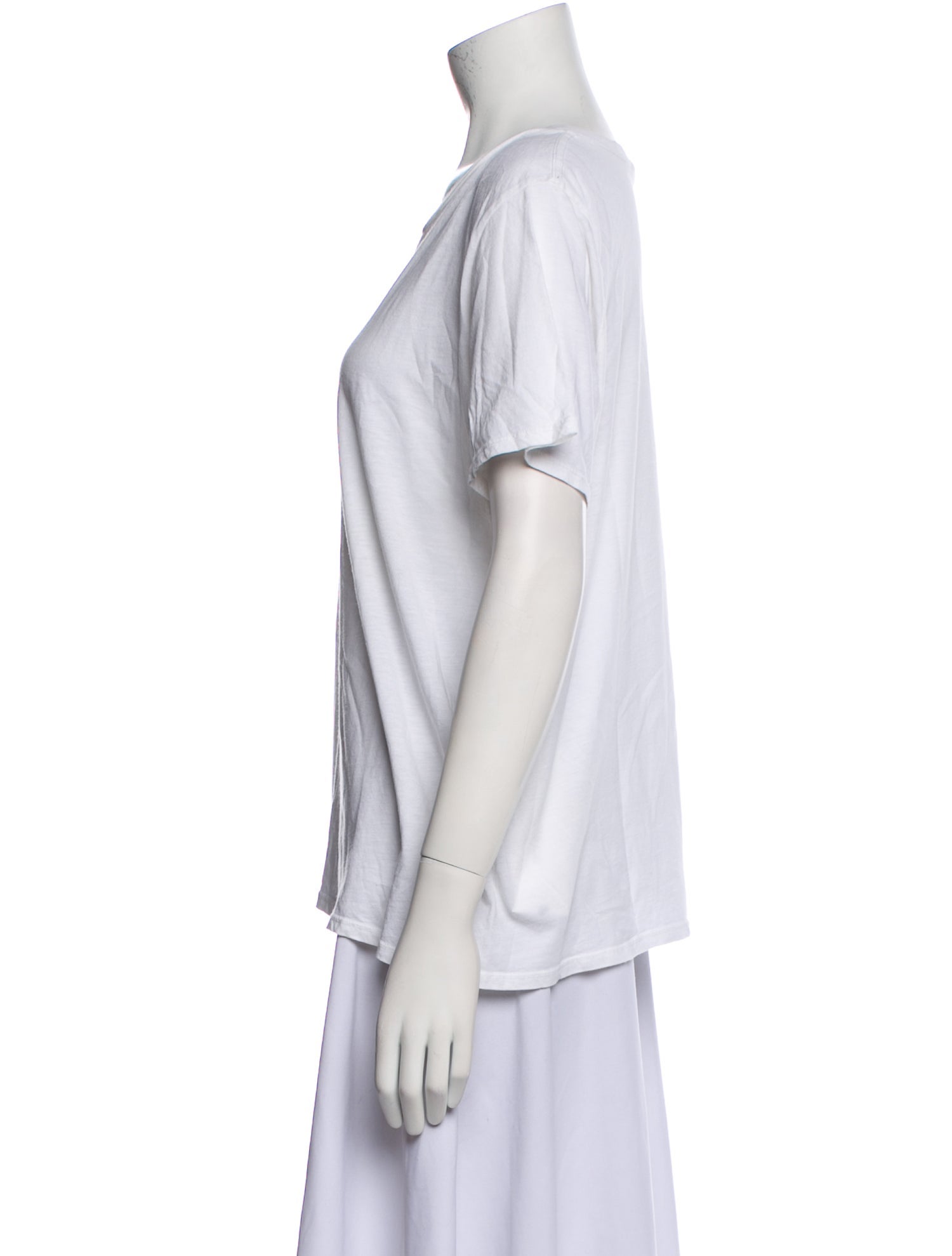 Nili Lotan Scoop Neck Short Sleeve T-Shirt