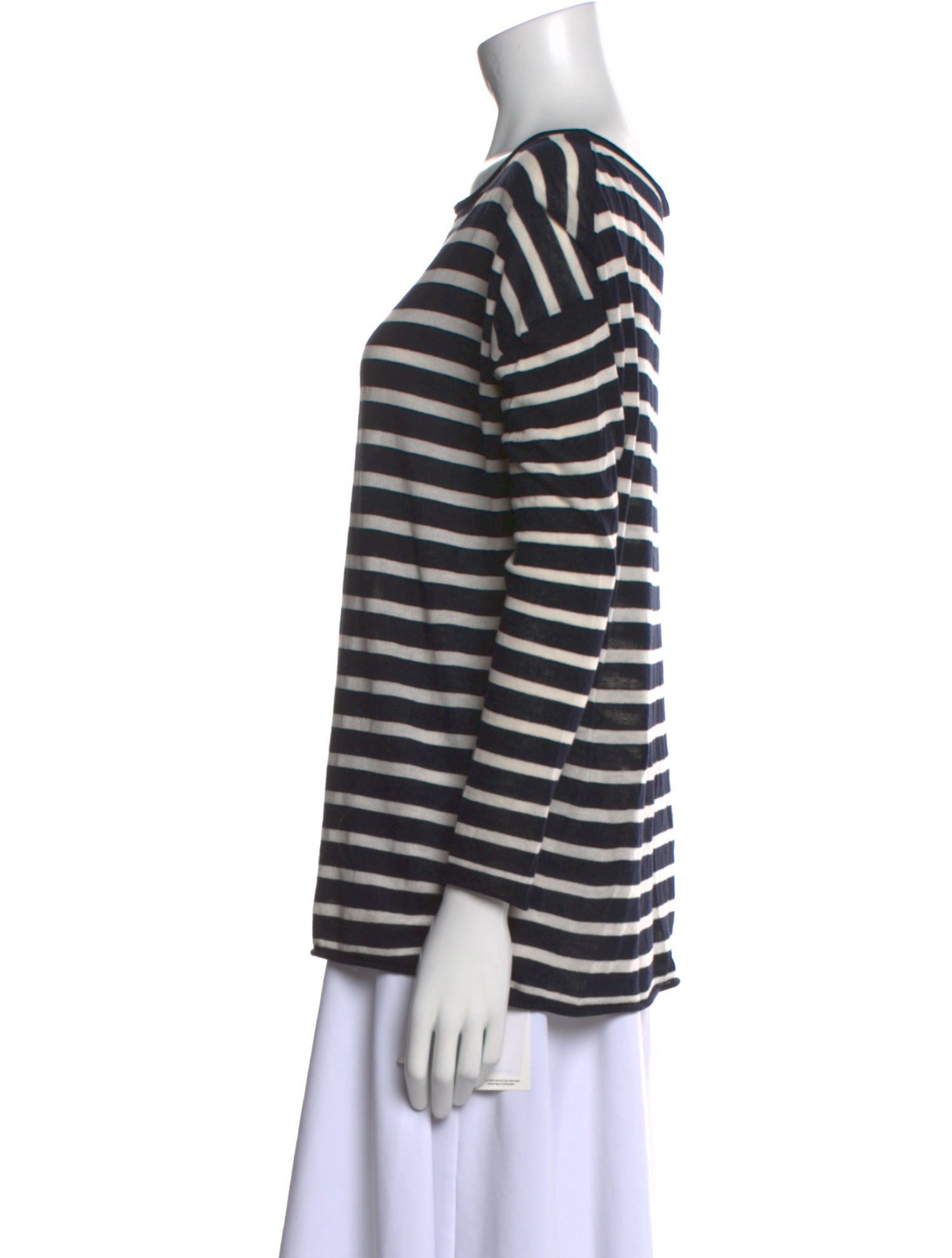 Nili Lotan Striped Bateau Neckline Top