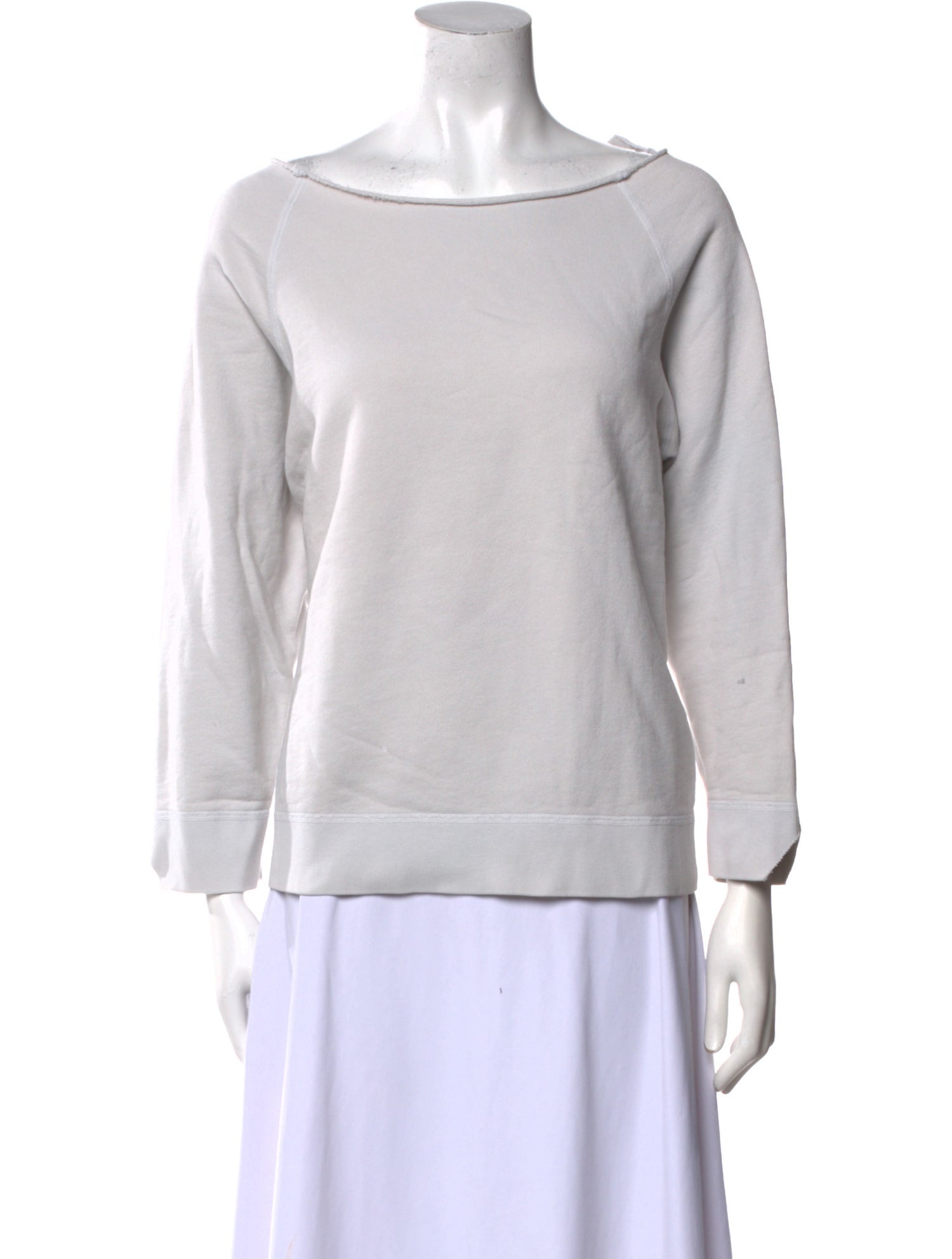 Nili Lotan Bateau Neckline Long Sleeve Sweatshirt