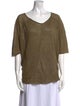 Nili Lotan Linen V-Neck T-Shirt