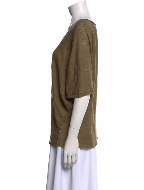 Nili Lotan Linen V-Neck T-Shirt