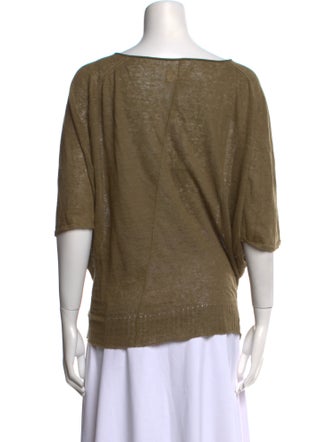 Nili Lotan Linen V-Neck T-Shirt