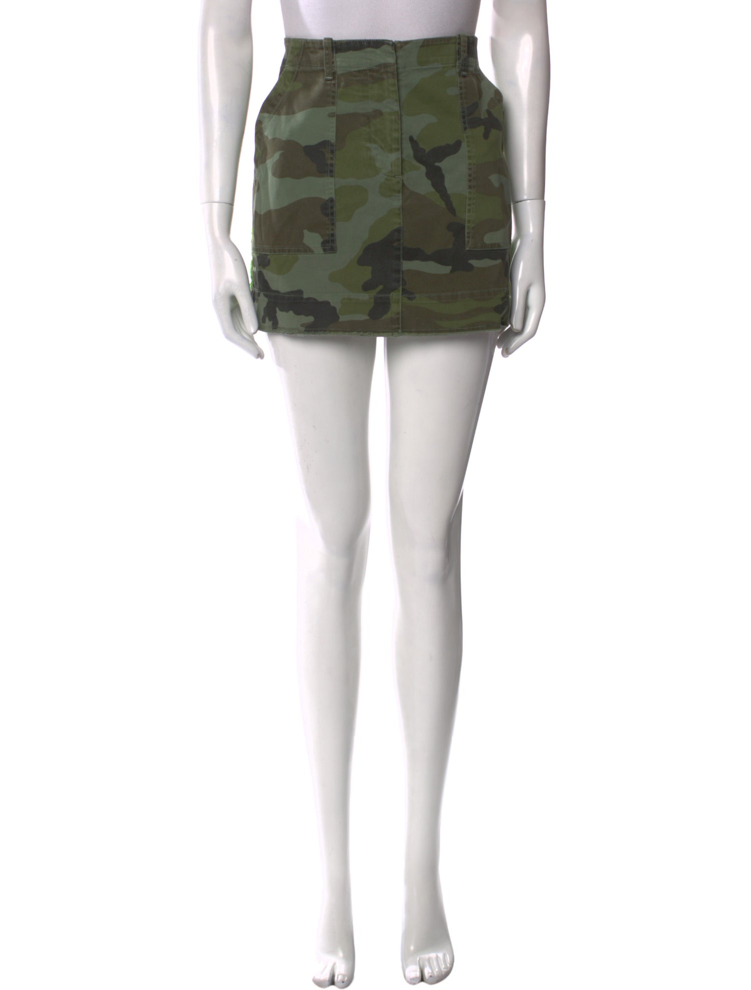 Nili Lotan Camouflage Print Mini Skirt