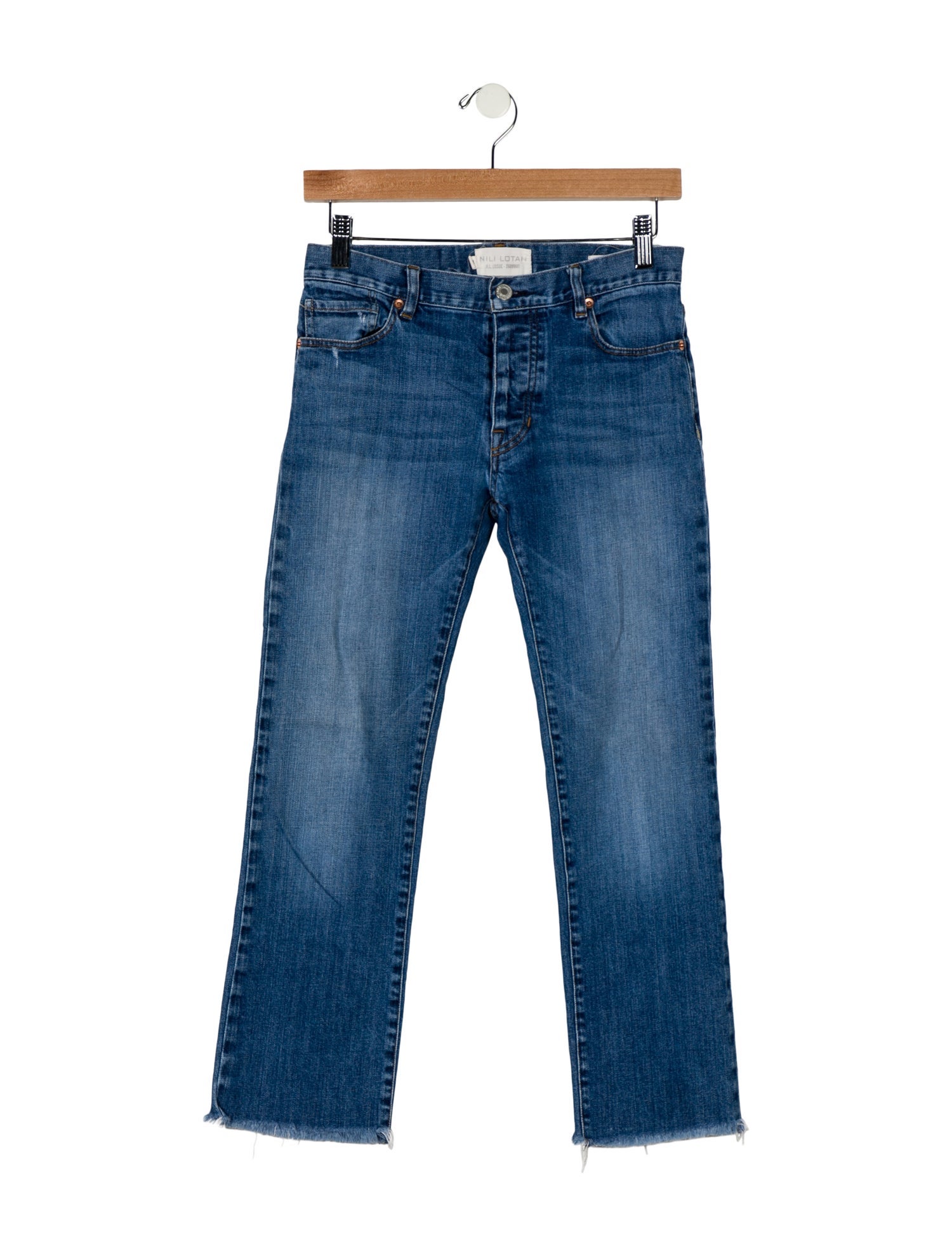 Nili Lotan Mid-Rise Straight Leg Jeans