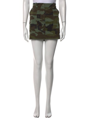 Nili Lotan Skirts Camouflage Print Mini Skirt M