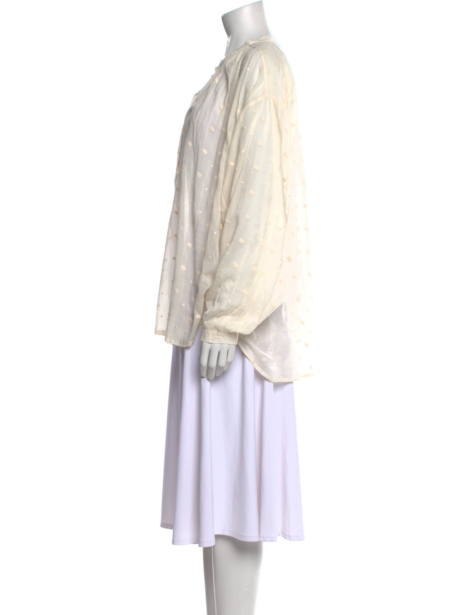 Nili Lotan Patterned Mock Neck Tunic w/ Tags