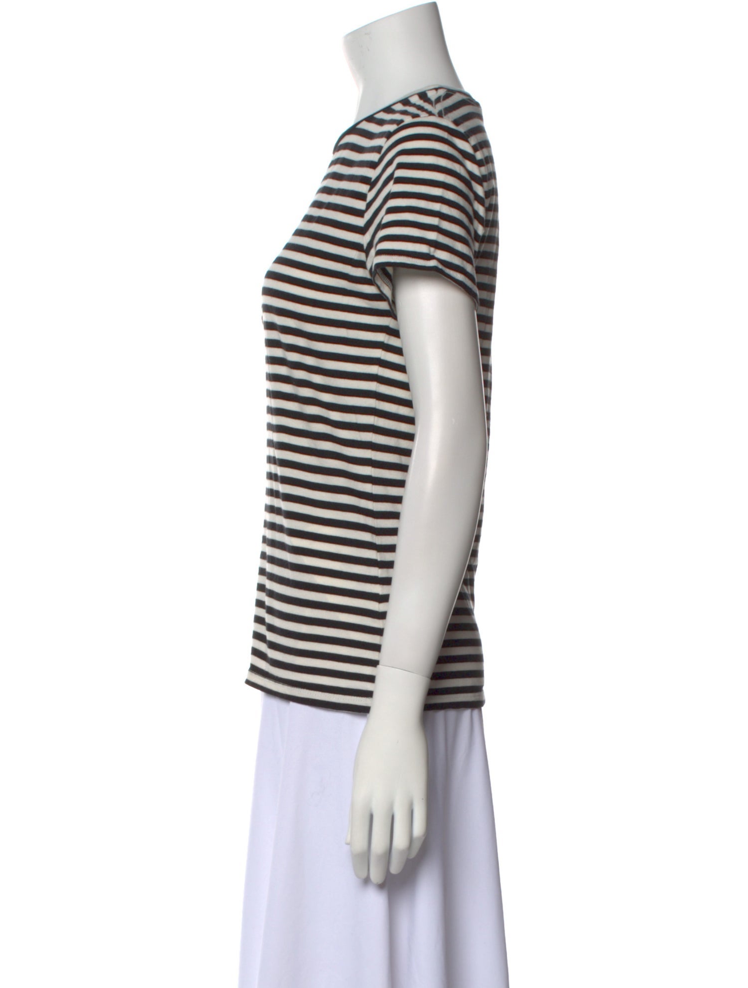 Nili Lotan Striped Crew Neck T-Shirt