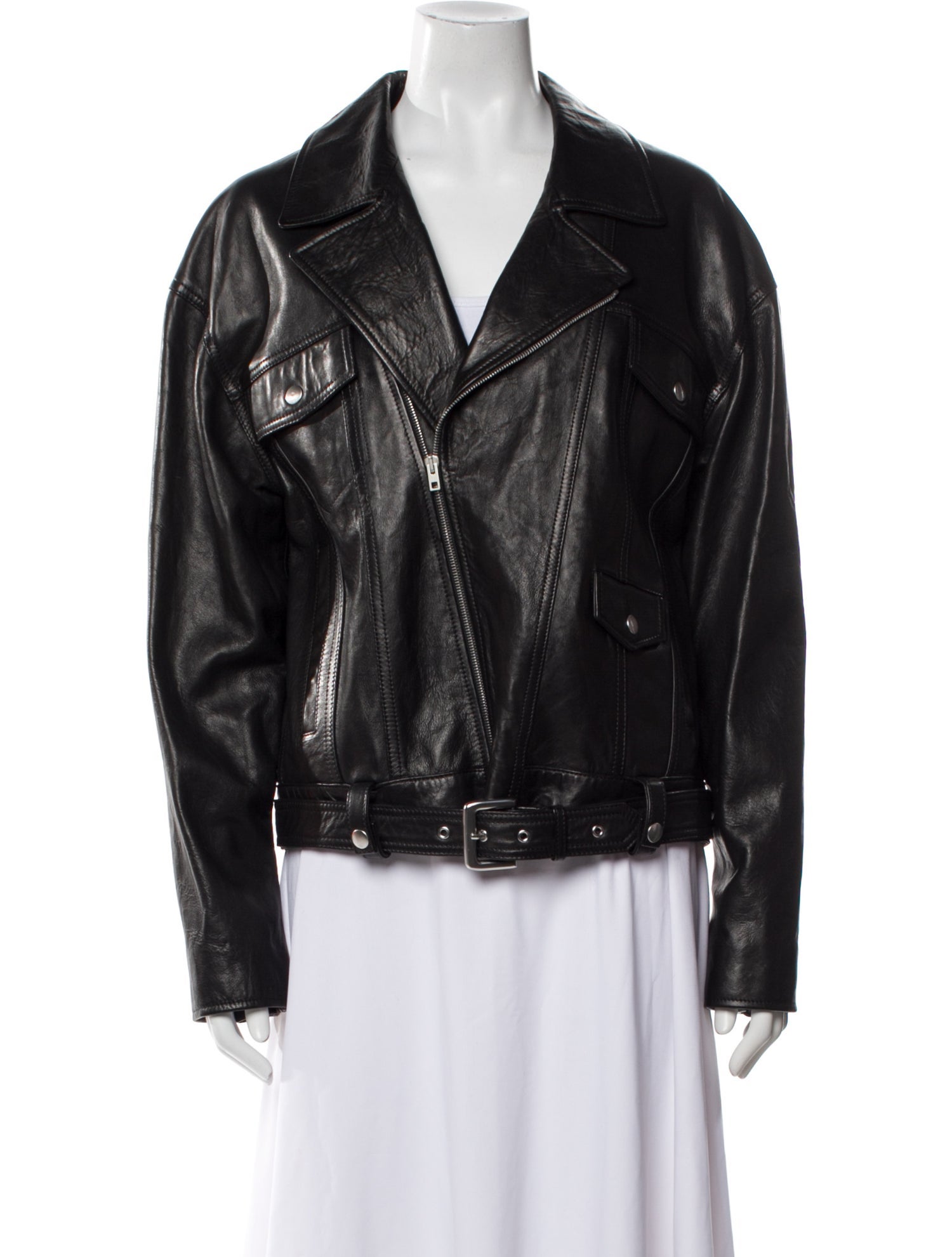Nili Lotan Lamb Leather Biker Jacket w/ Tags