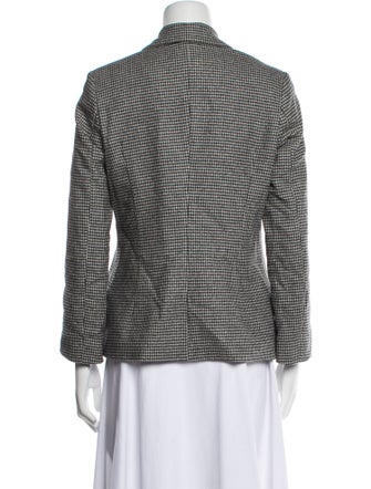 Nili Lotan Wool Houndstooth Print Blazer