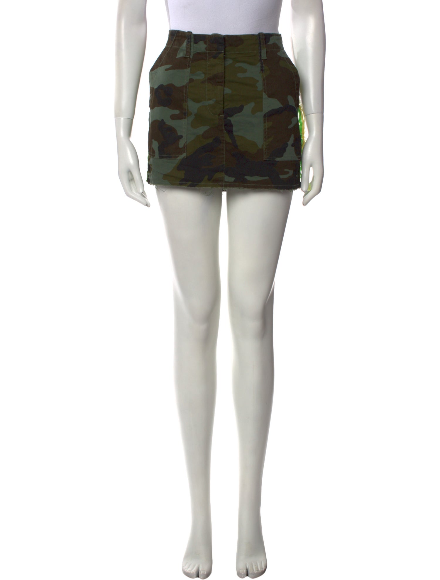 Nili Lotan Camouflage Print Mini Skirt