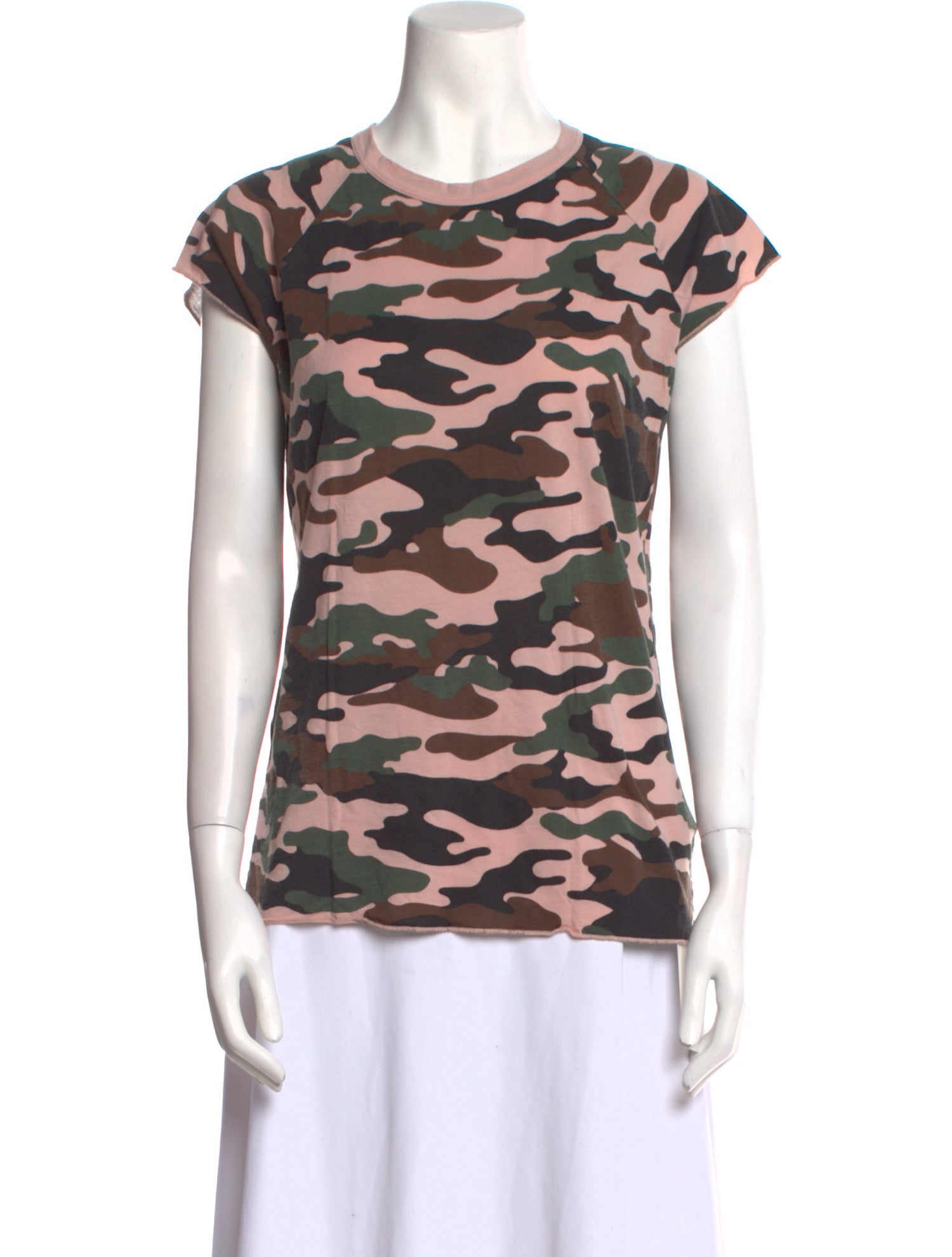 Nili Lotan Camouflage Print Crew Neck T-Shirt