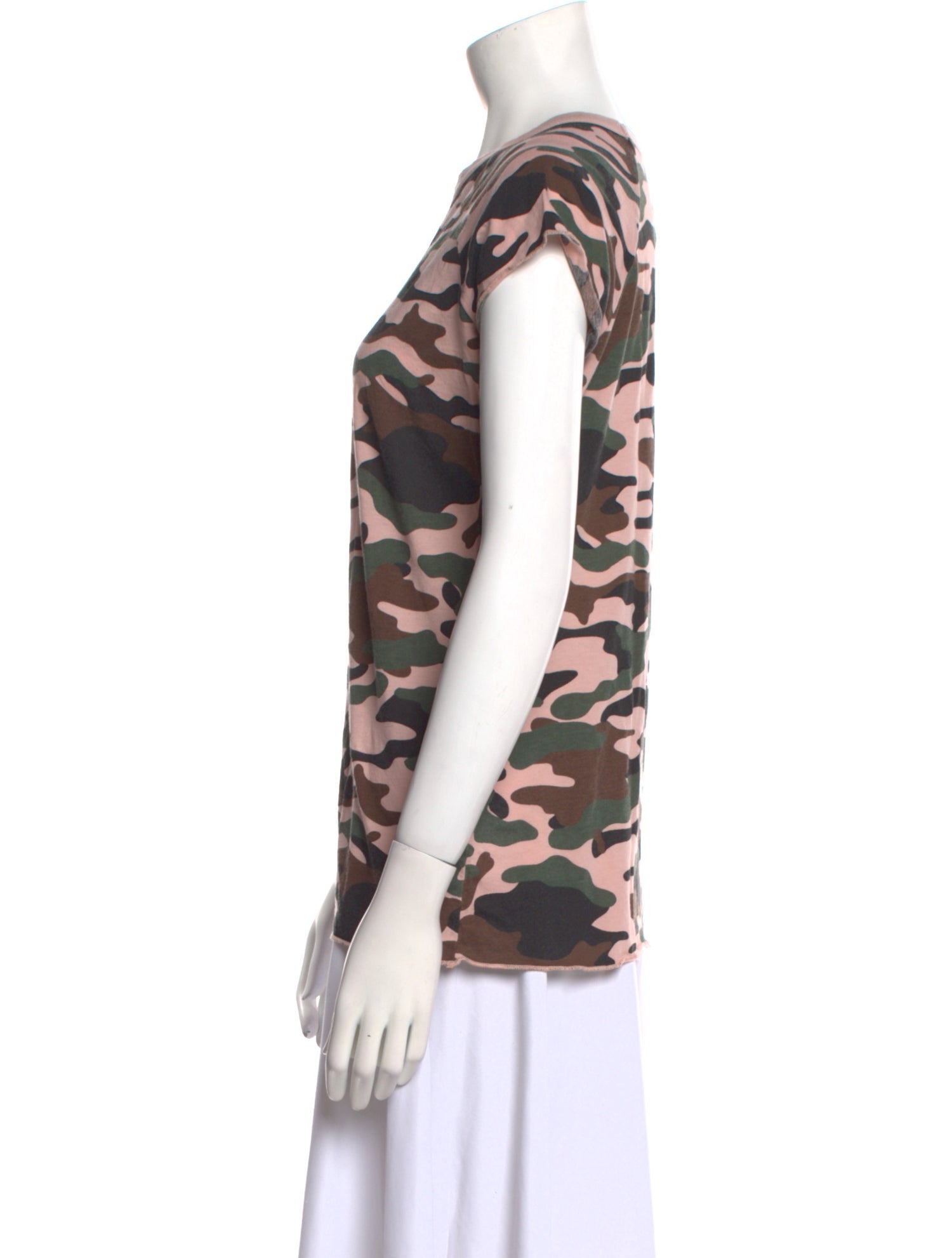 Nili Lotan Camouflage Print Crew Neck T-Shirt