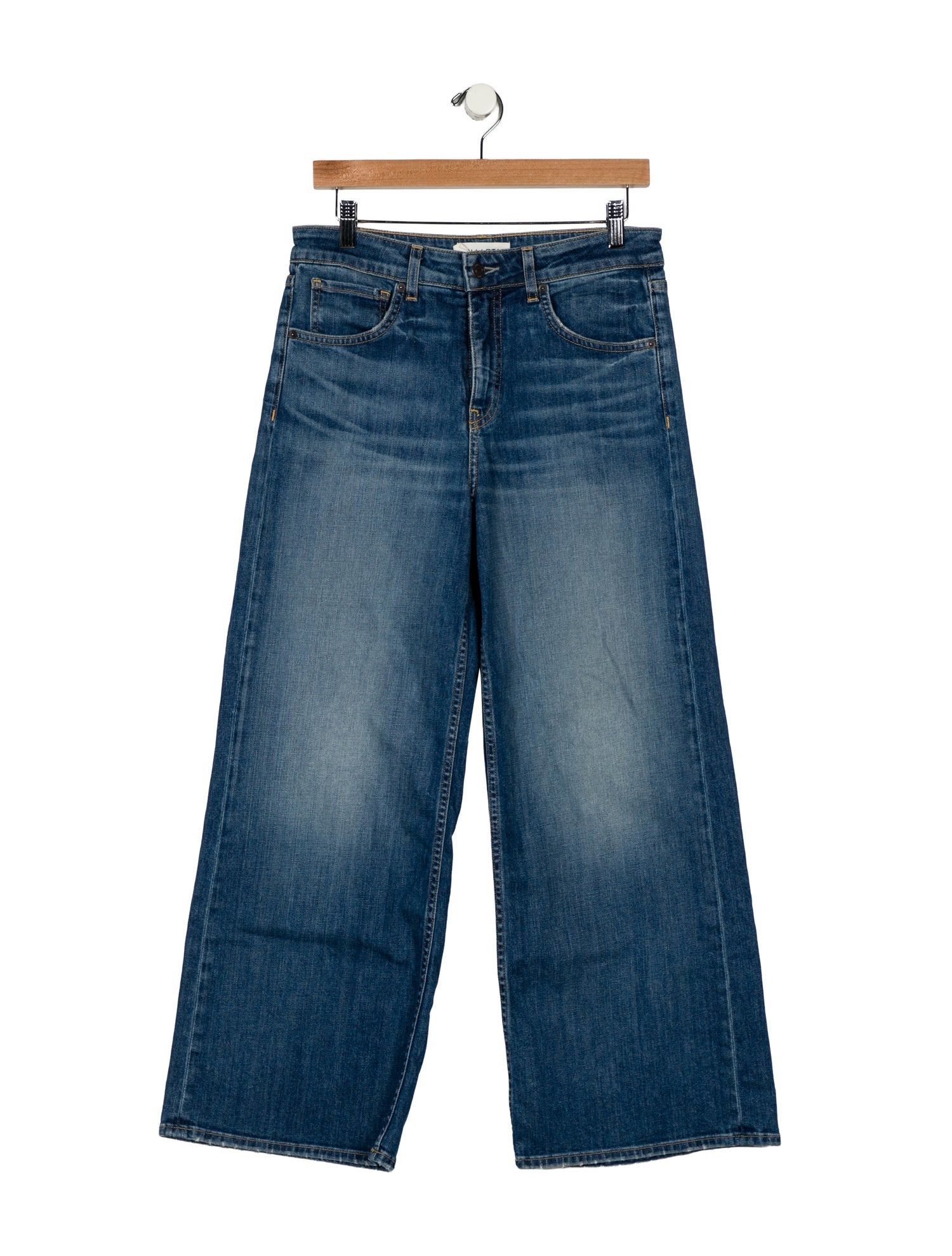 Nili Lotan Mid-Rise Wide Leg Jeans