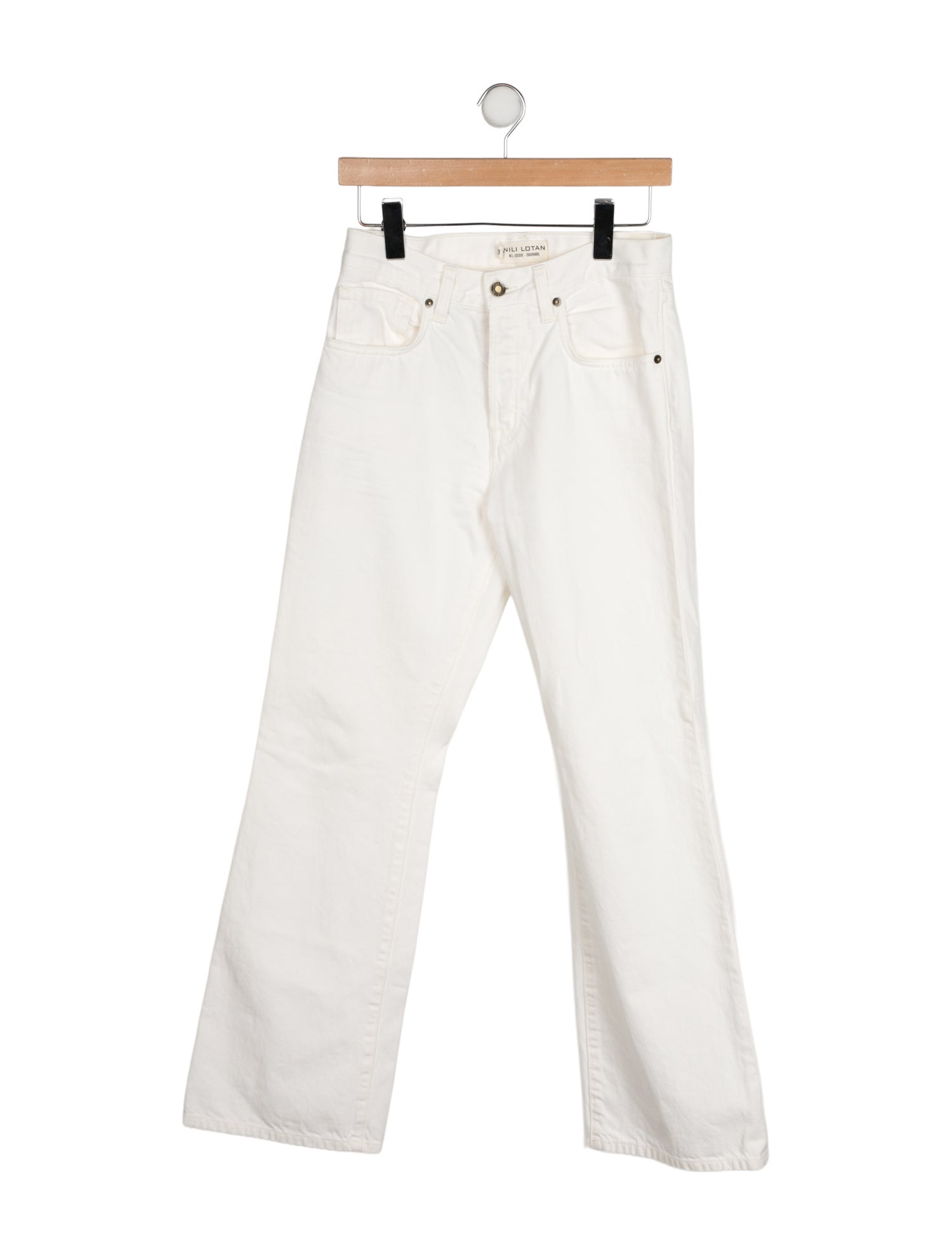 Nili Lotan Mid-Rise Wide Leg Jeans