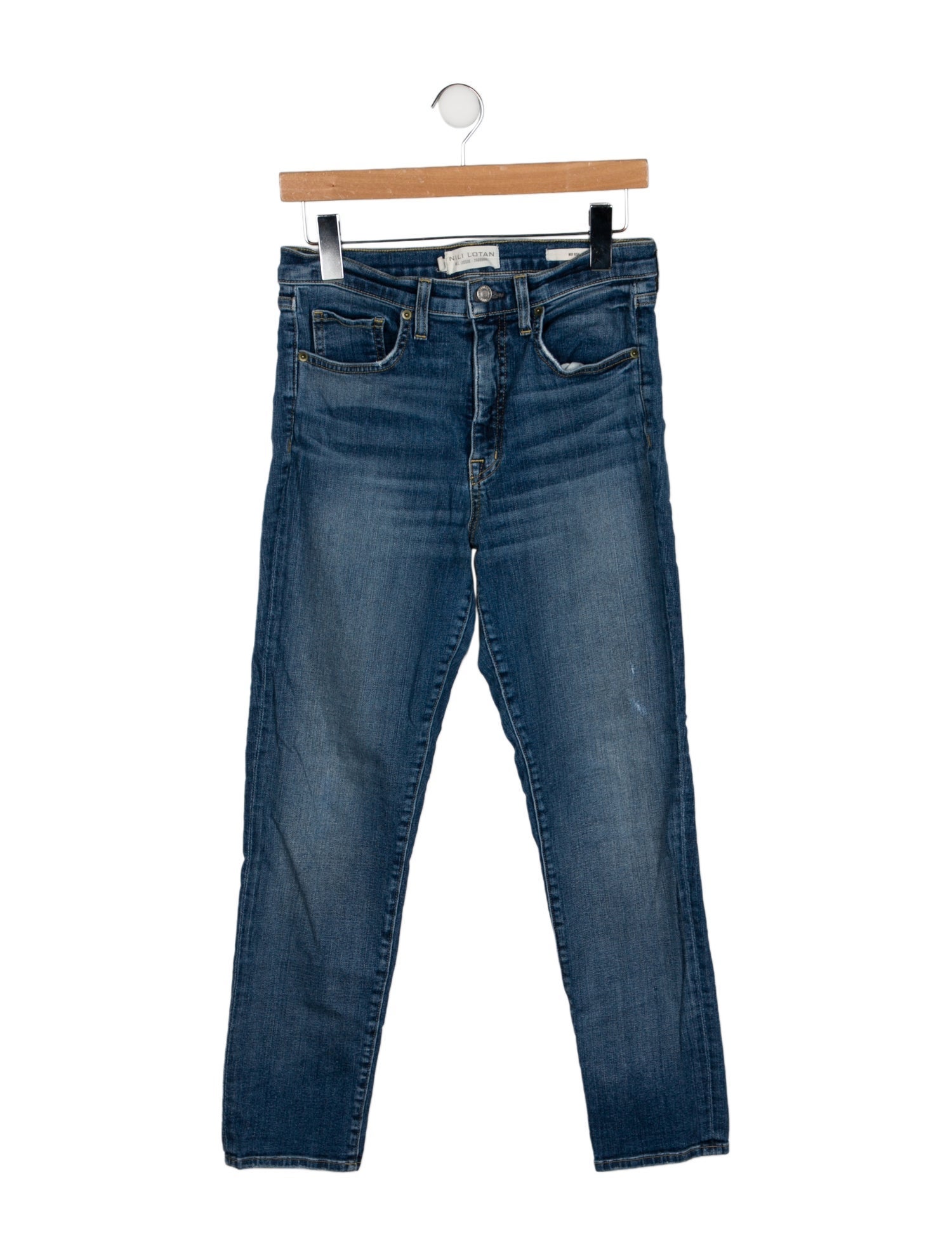 Nili Lotan High-Rise Straight Leg Jeans