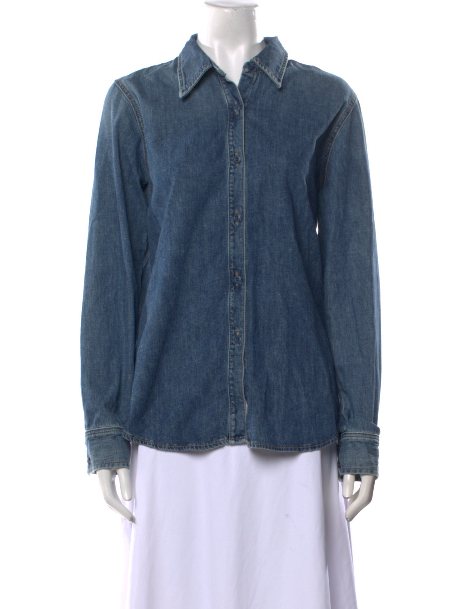 Nili Lotan Long Sleeve Button-Up Top