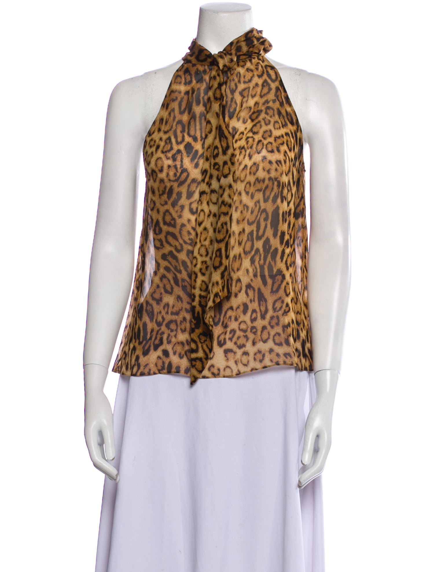 Nili Lotan Silk Animal Print Blouse