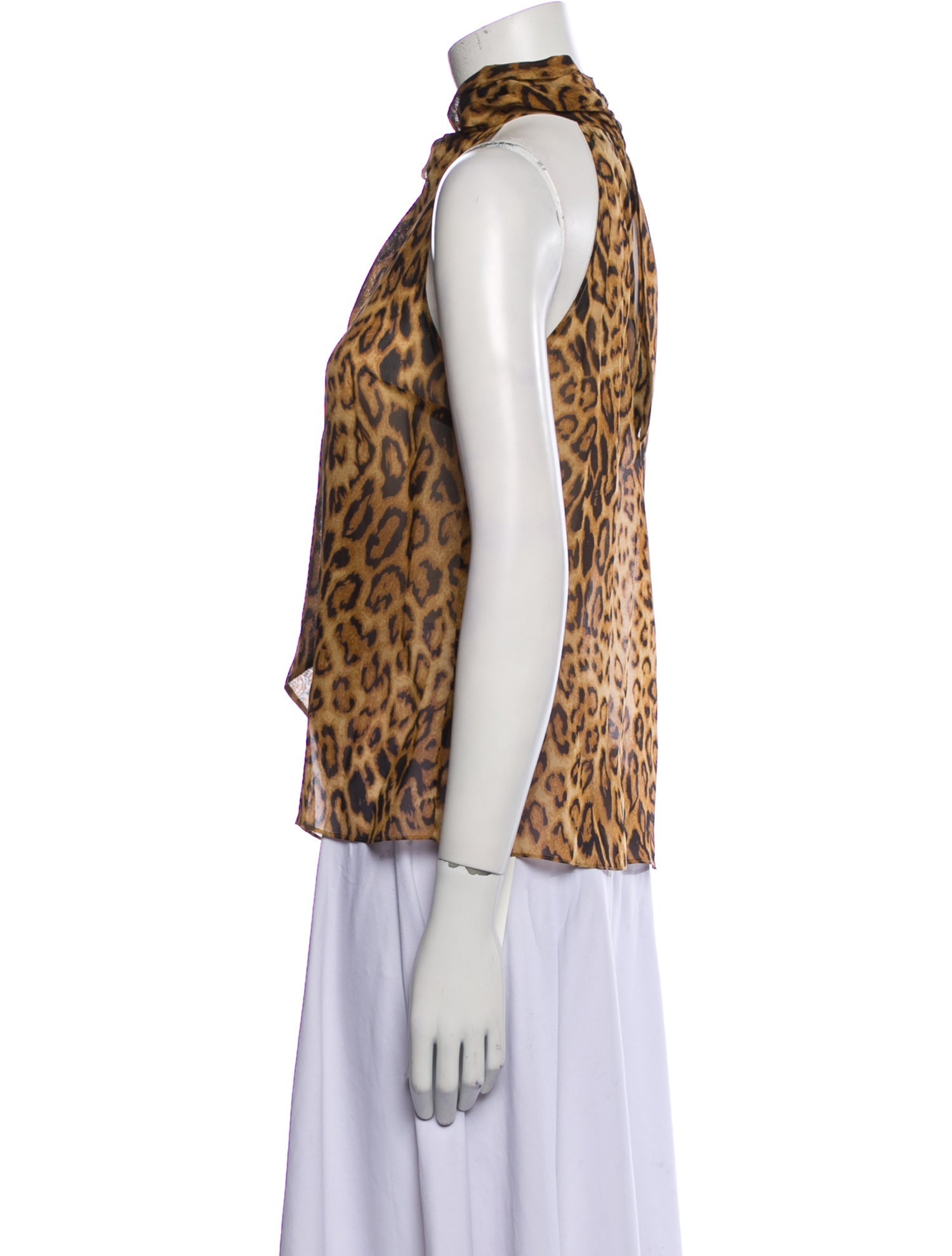 Nili Lotan Silk Animal Print Blouse