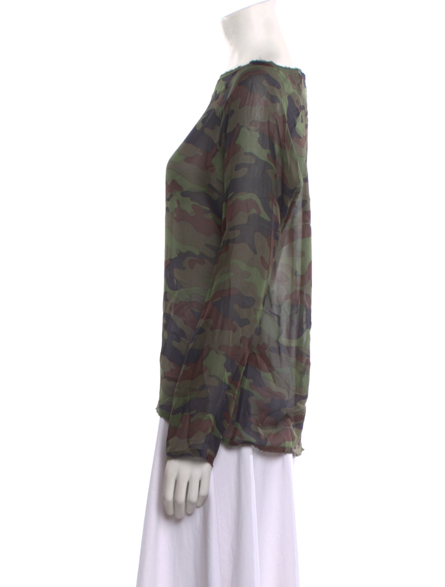 Nili Lotan Silk Printed T-Shirt