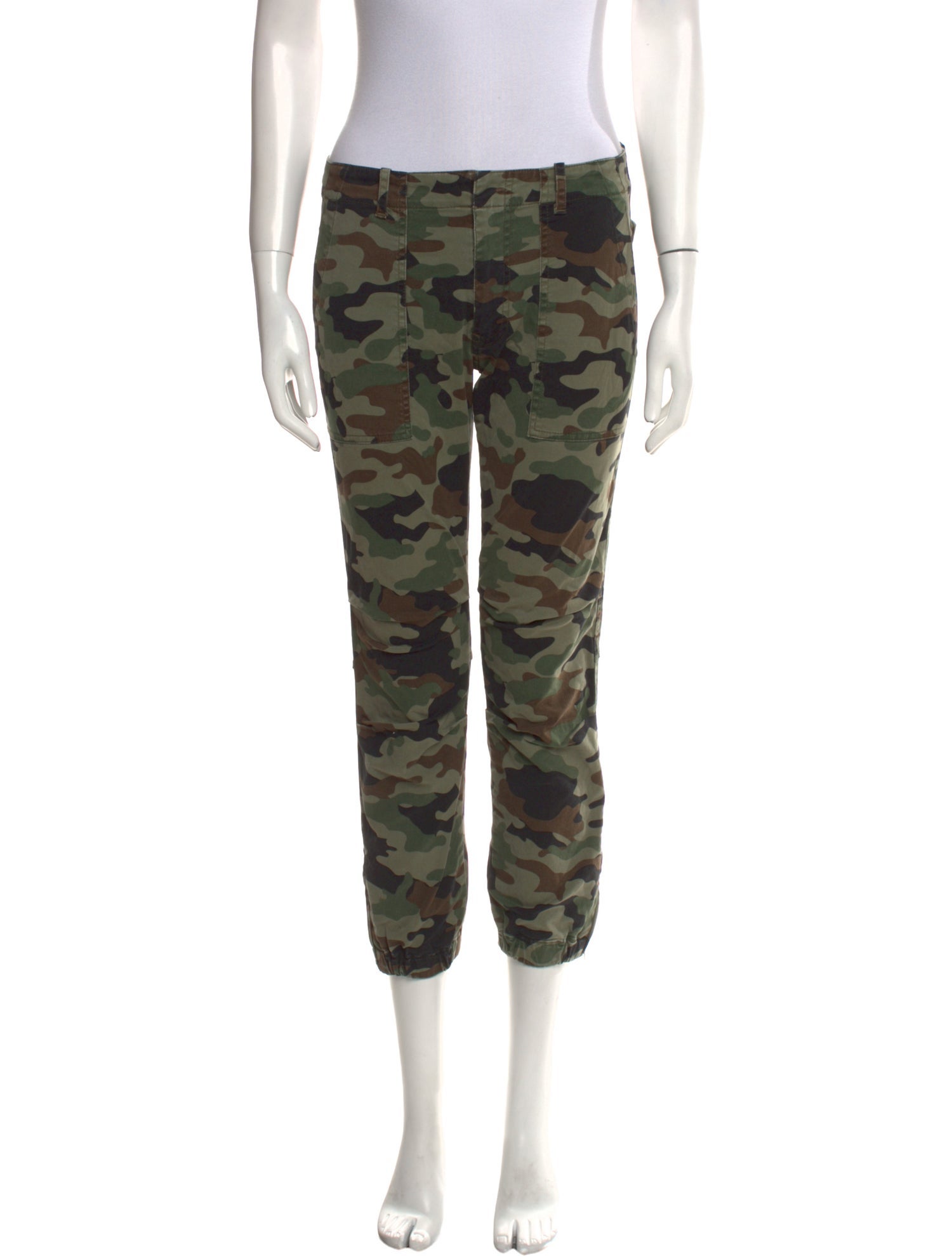Nili Lotan Camouflage Print Skinny Leg Pants