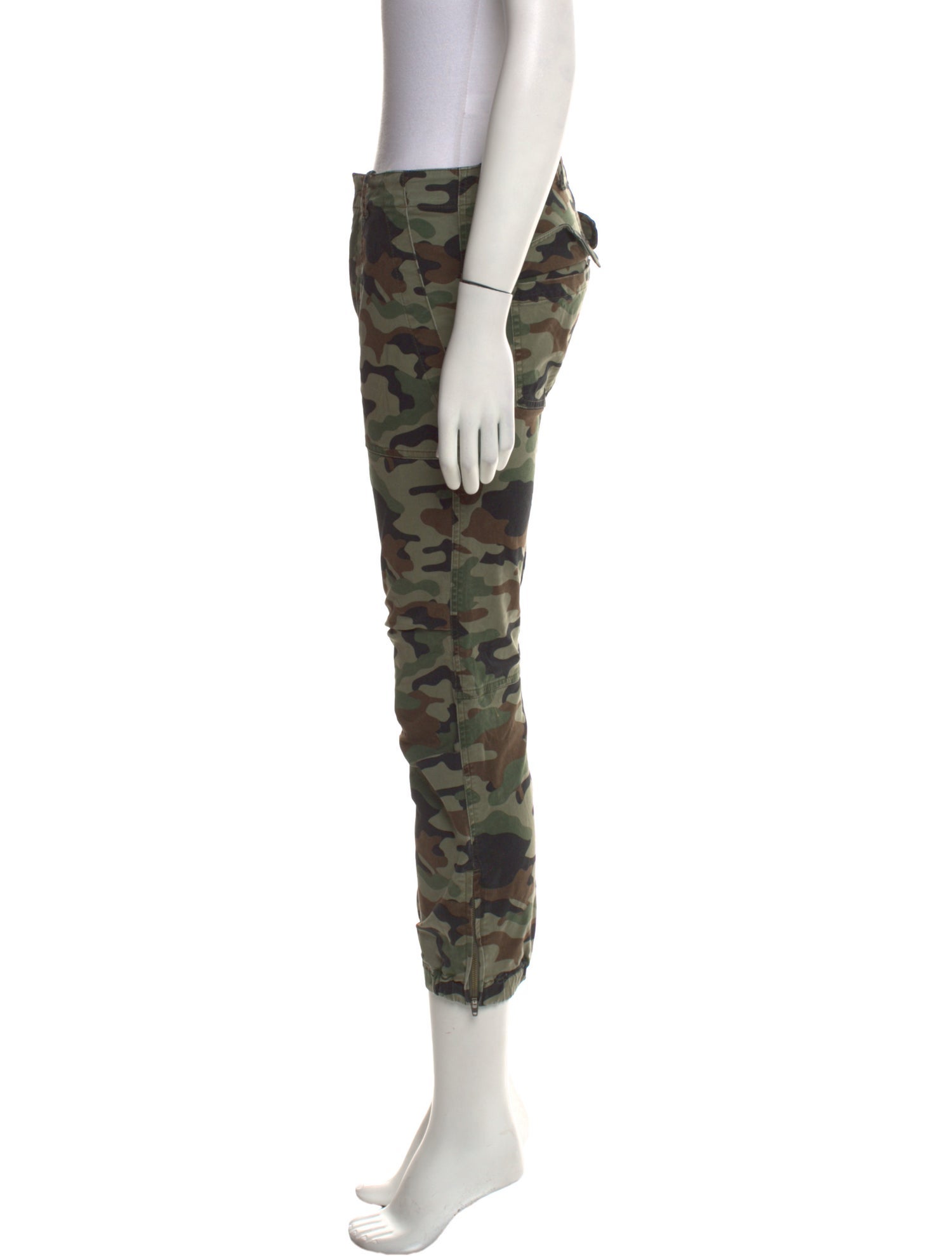 Nili Lotan Camouflage Print Skinny Leg Pants
