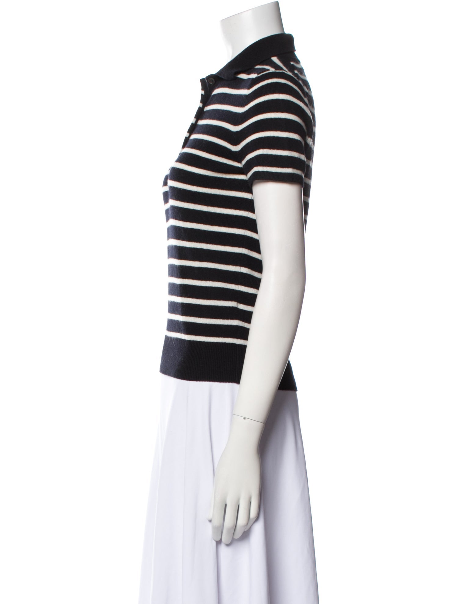Nili Lotan Cashmere Striped Polo