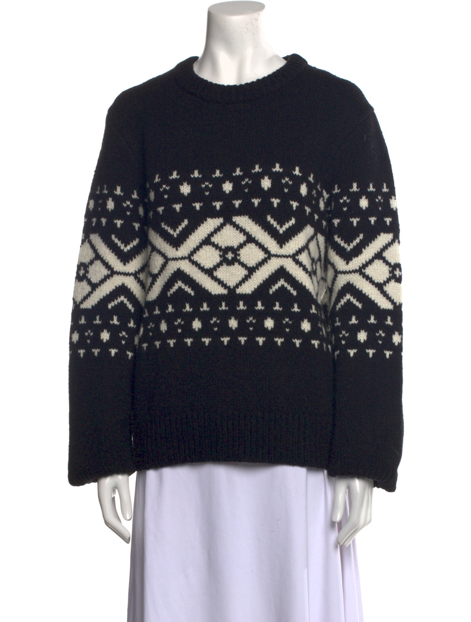Nili Lotan Wool Printed Sweater
