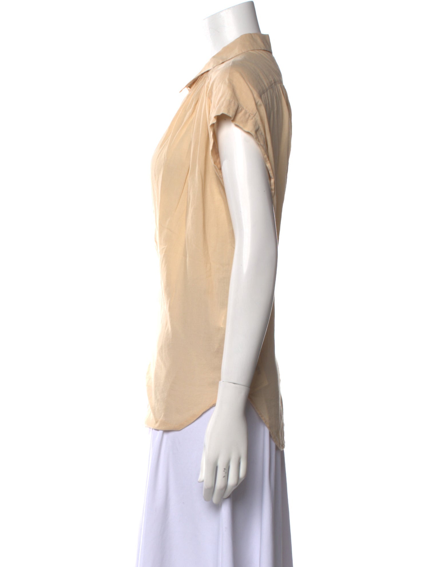 Nili Lotan Short Sleeve Button-Up Top