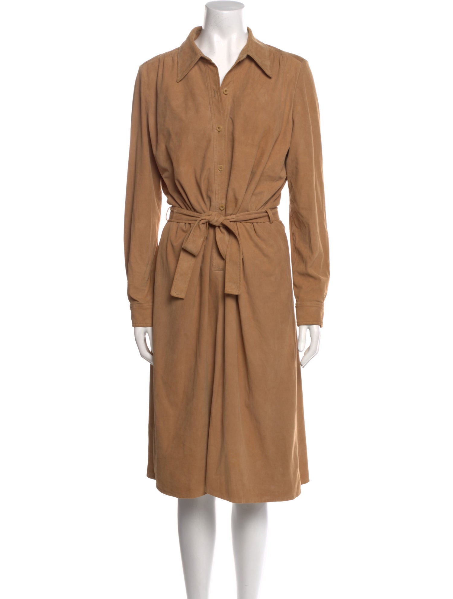 Nili Lotan Lambskin Midi Length Dress