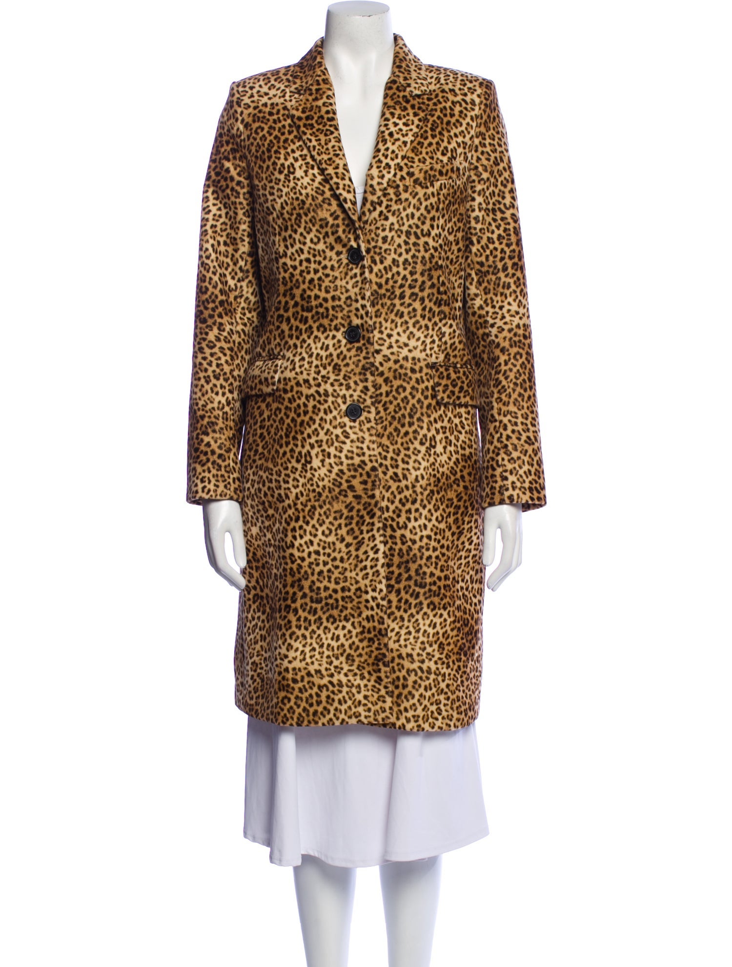 Nili Lotan Animal Print Faux Fur Coat