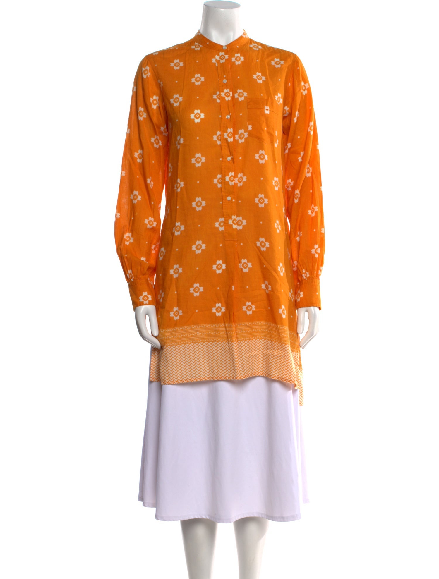 Nili Lotan Printed Mock Neck Tunic