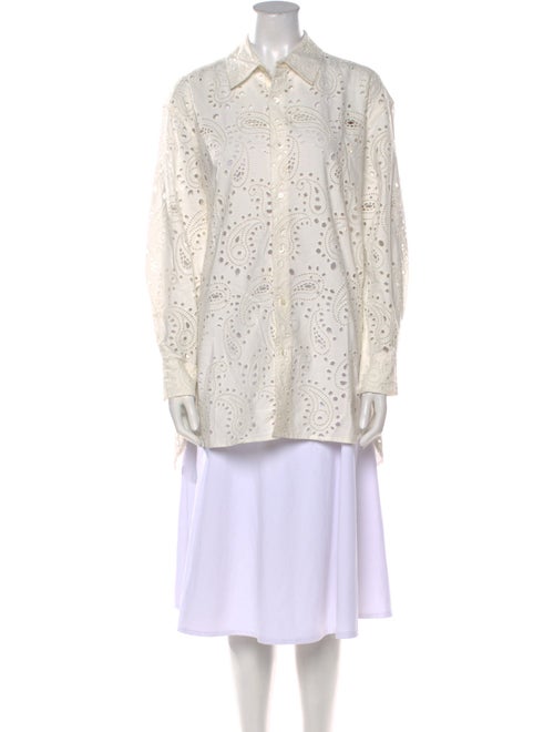 Nili Lotan Lace Pattern Long Sleeve Tunic