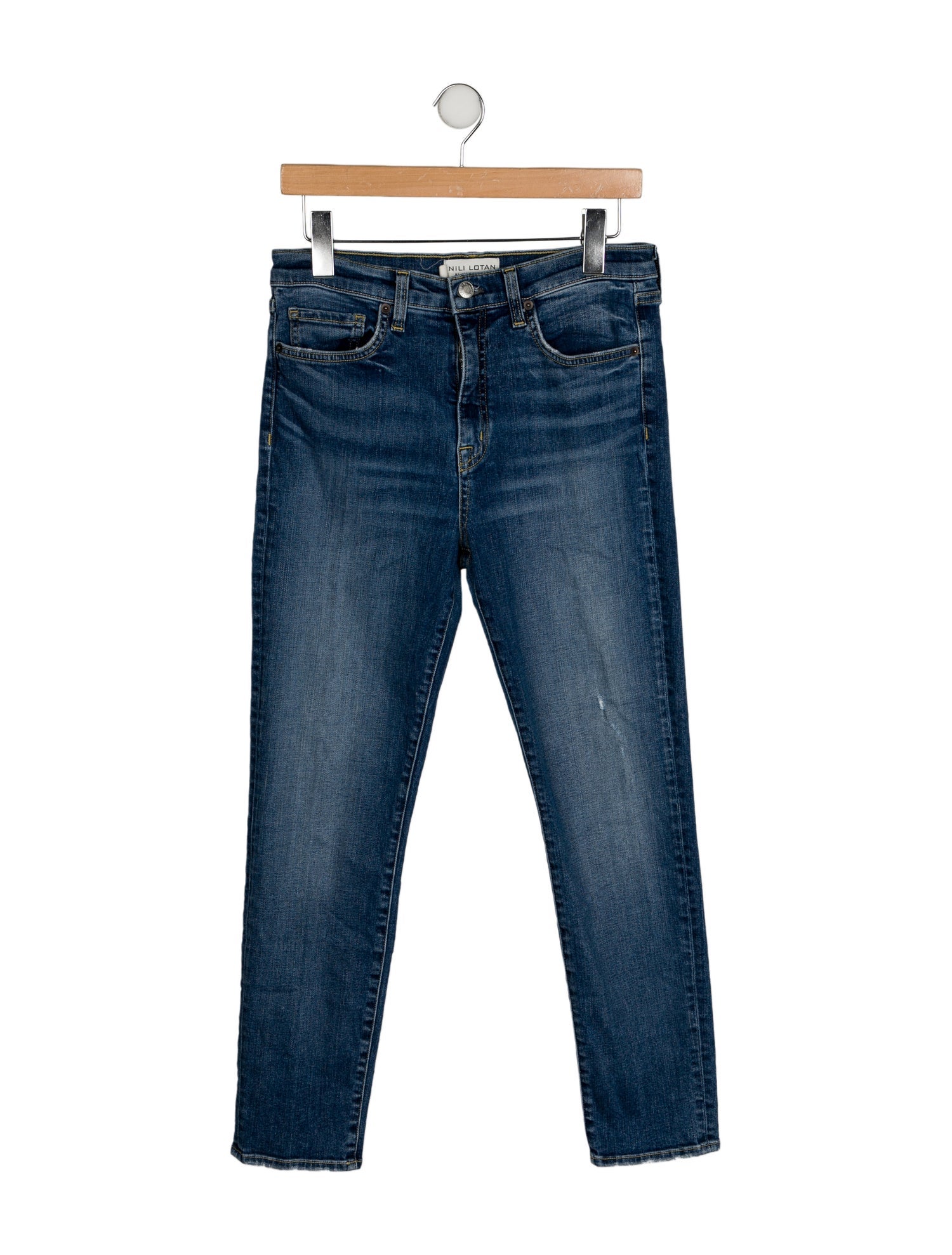 Nili Lotan Mid-Rise Skinny Leg Jeans