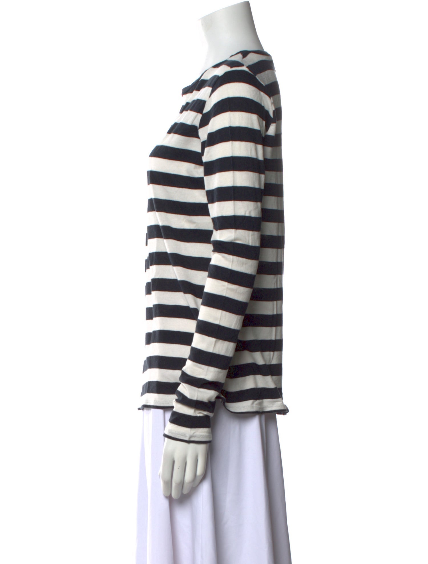 Nili Lotan Striped Crew Neck Sweatshirt