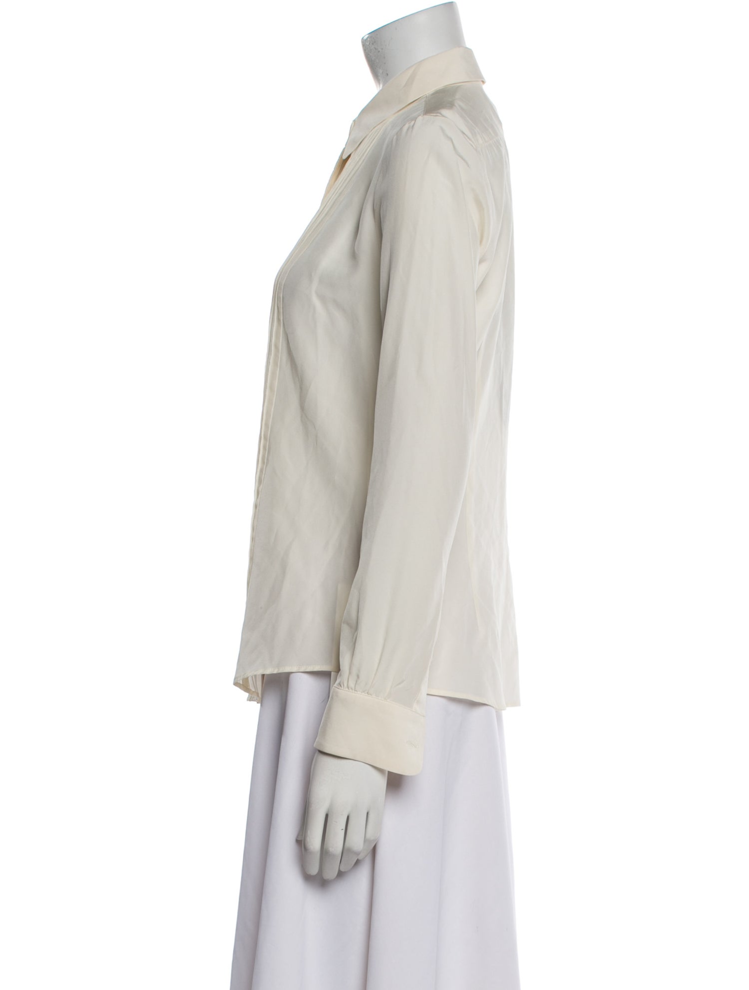 Nili Lotan Silk Long Sleeve Button-Up Top w/ Tags