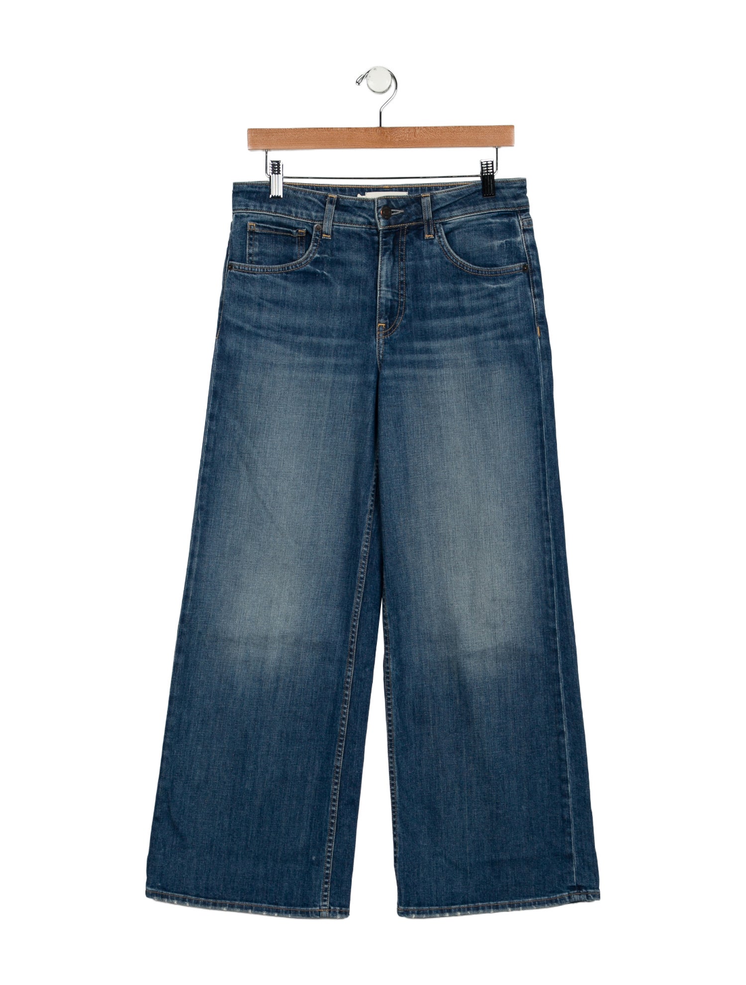 Nili Lotan Mid-Rise Wide Leg Jeans