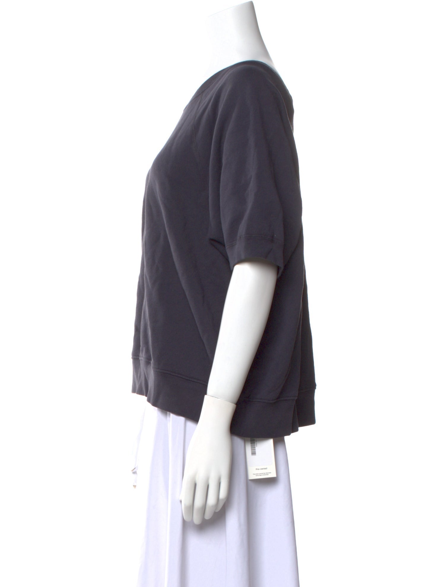 Nili Lotan Bateau Neckline Short Sleeve Sweatshirt