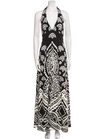 Nili Lotan Printed Long Dress