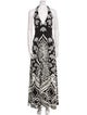 Nili Lotan Printed Long Dress