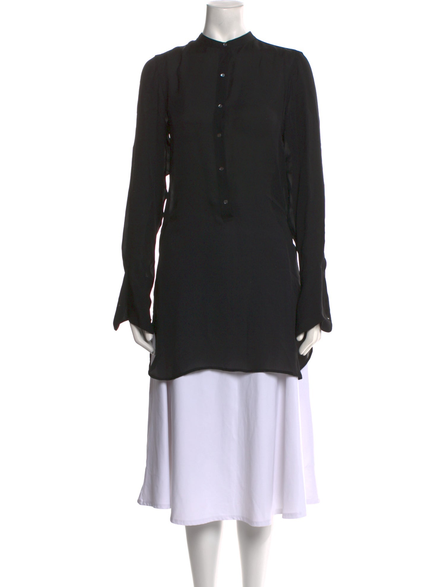 Nili Lotan Silk Mock Neck Tunic