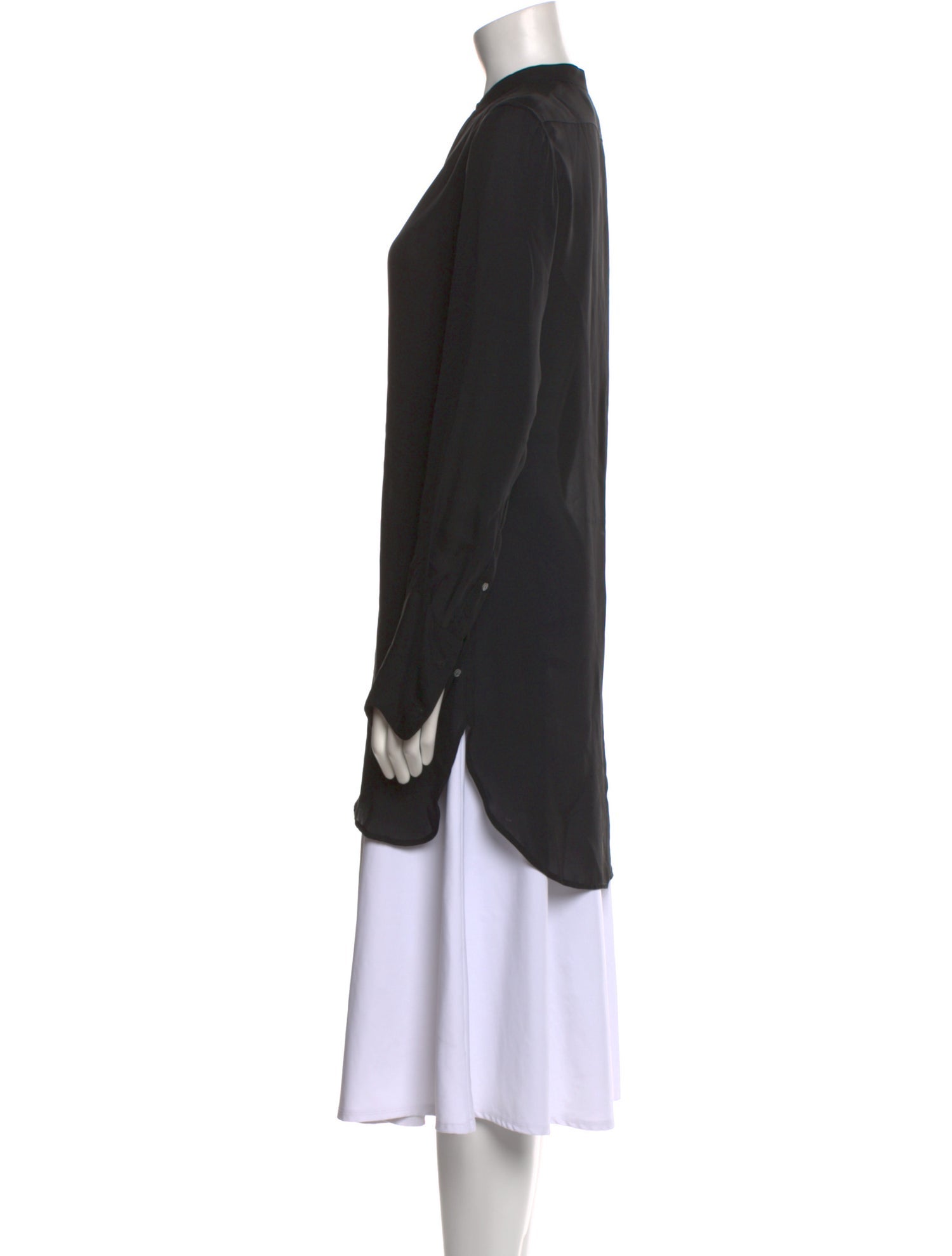 Nili Lotan Silk Mock Neck Tunic