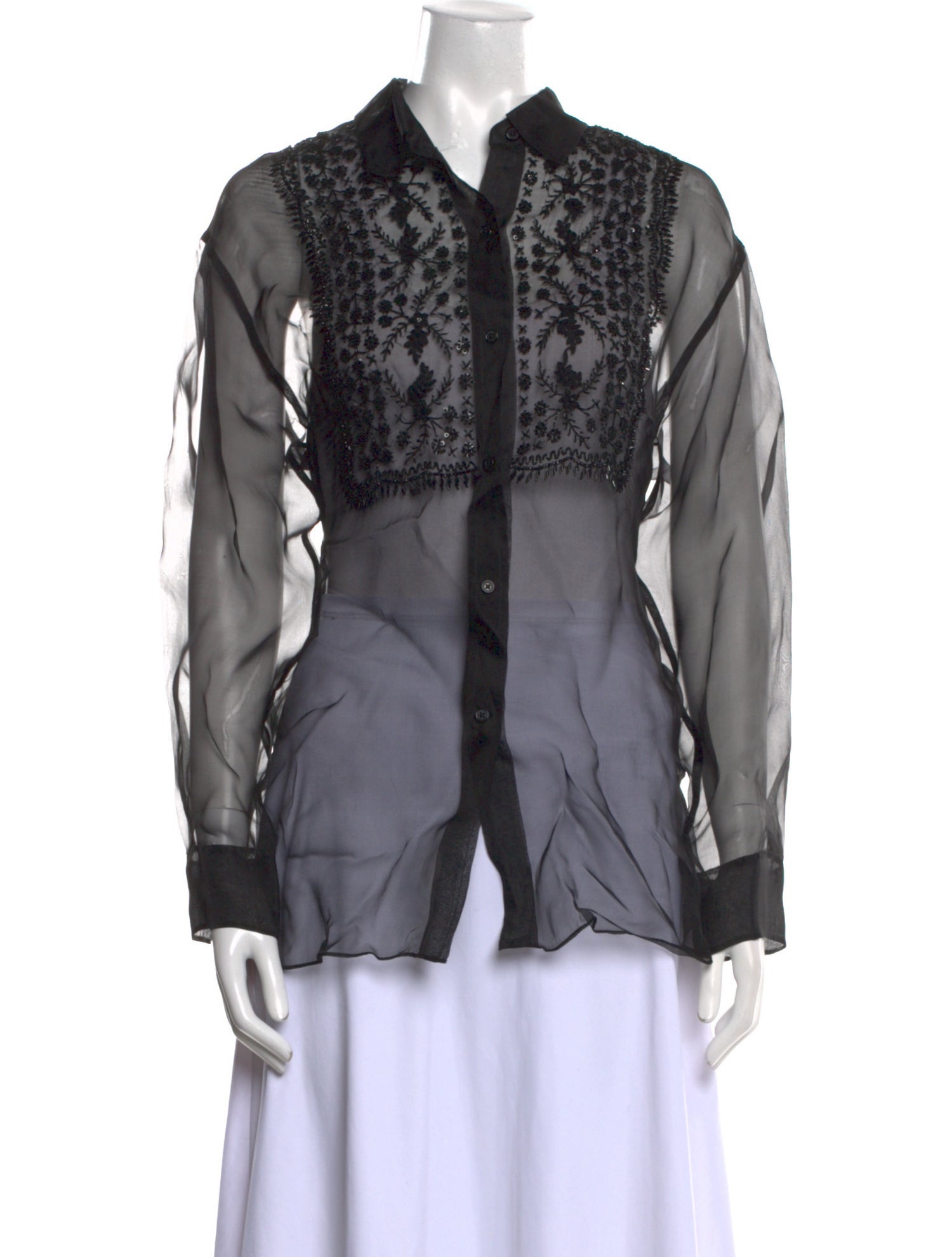 Nili Lotan Silk Printed Button-Up Top w/ Tags