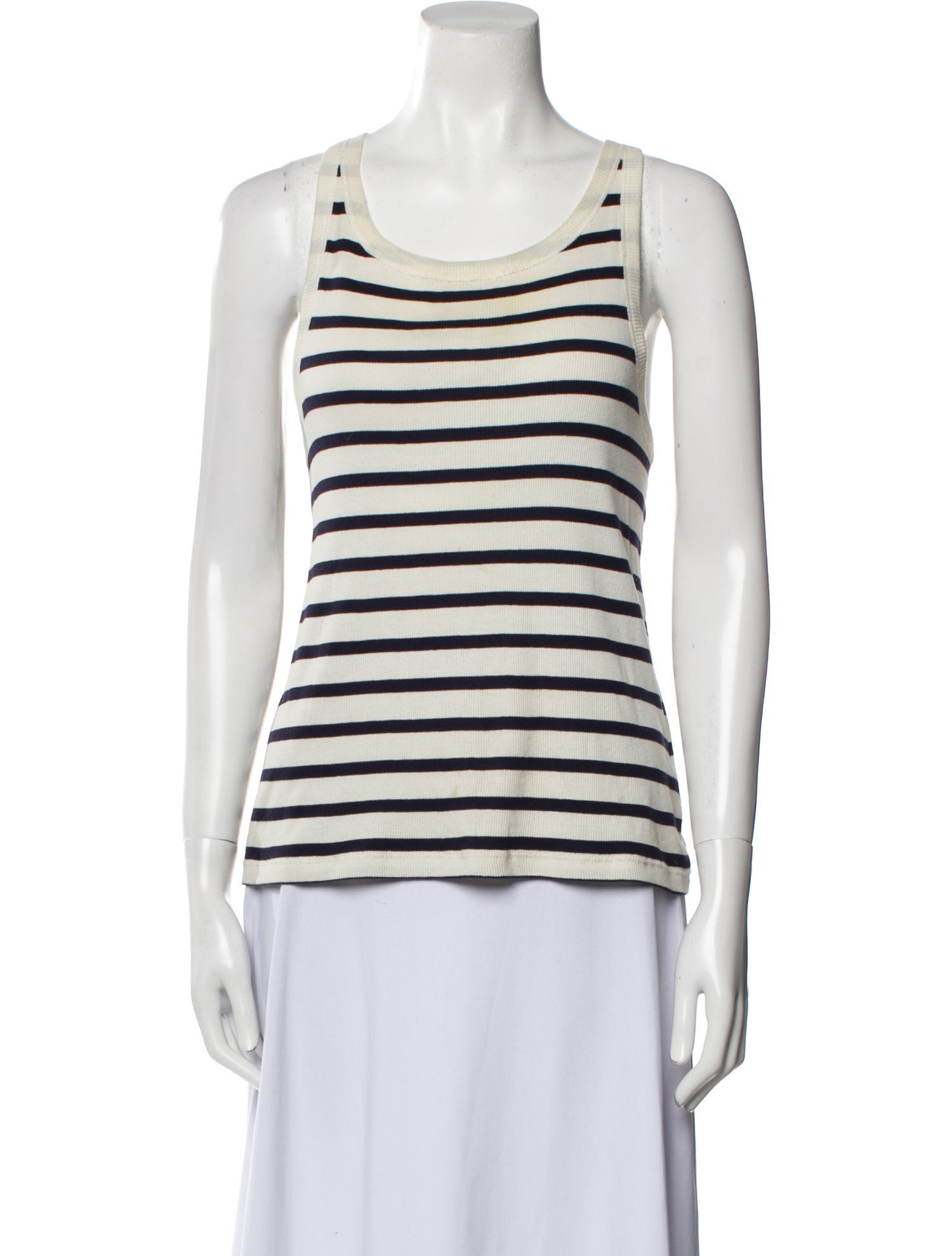 Nili Lotan Striped Scoop Neck Top